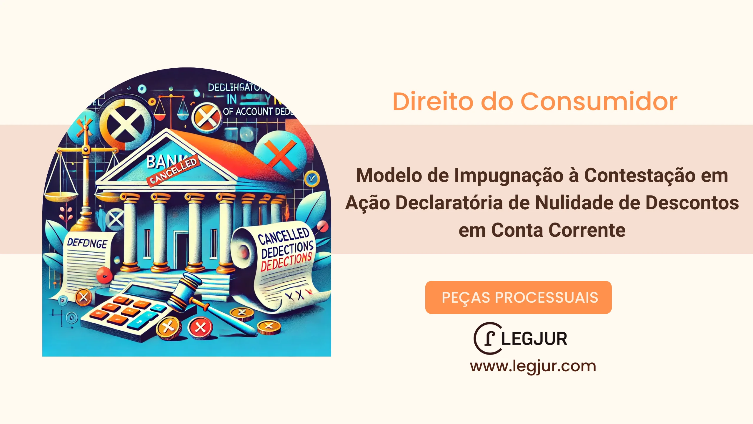 Modelo de Impugnação à Contestação em Ação Declaratória de Nulidade de Descontos em Conta Corrente