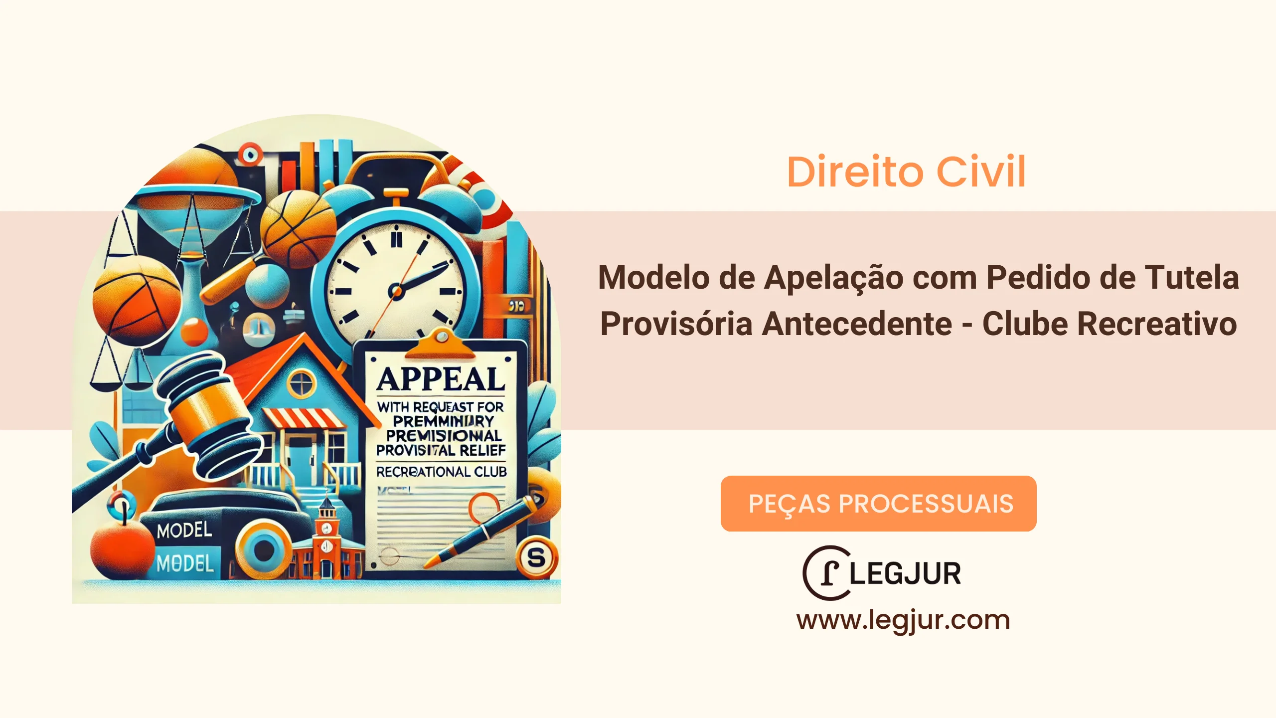 Modelo de Apelação com Pedido de Tutela Provisória Antecedente - Clube Recreativo