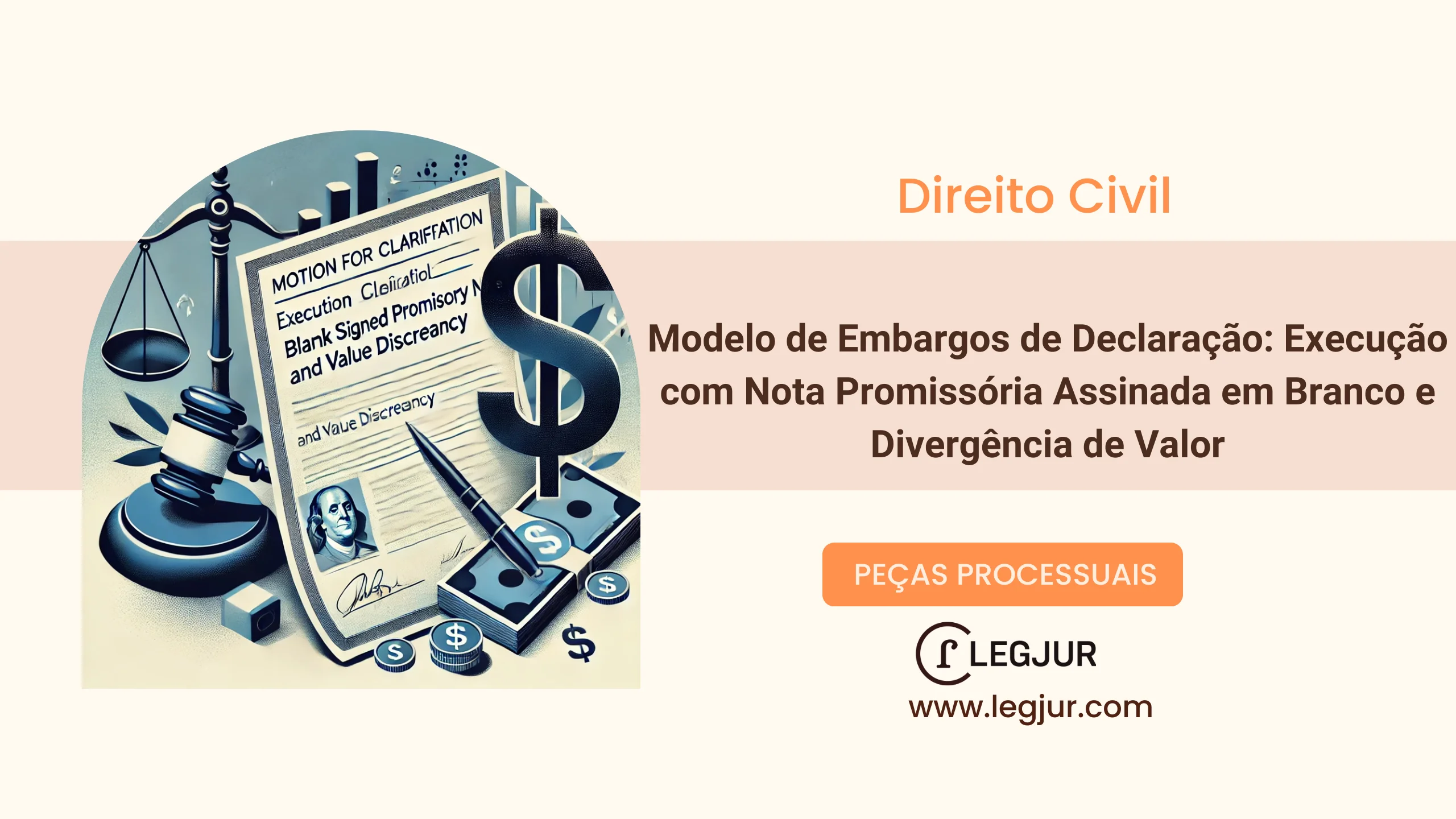 Modelo de Embargos de Declaração: Execução com Nota Promissória Assinada em Branco e Divergência de Valor