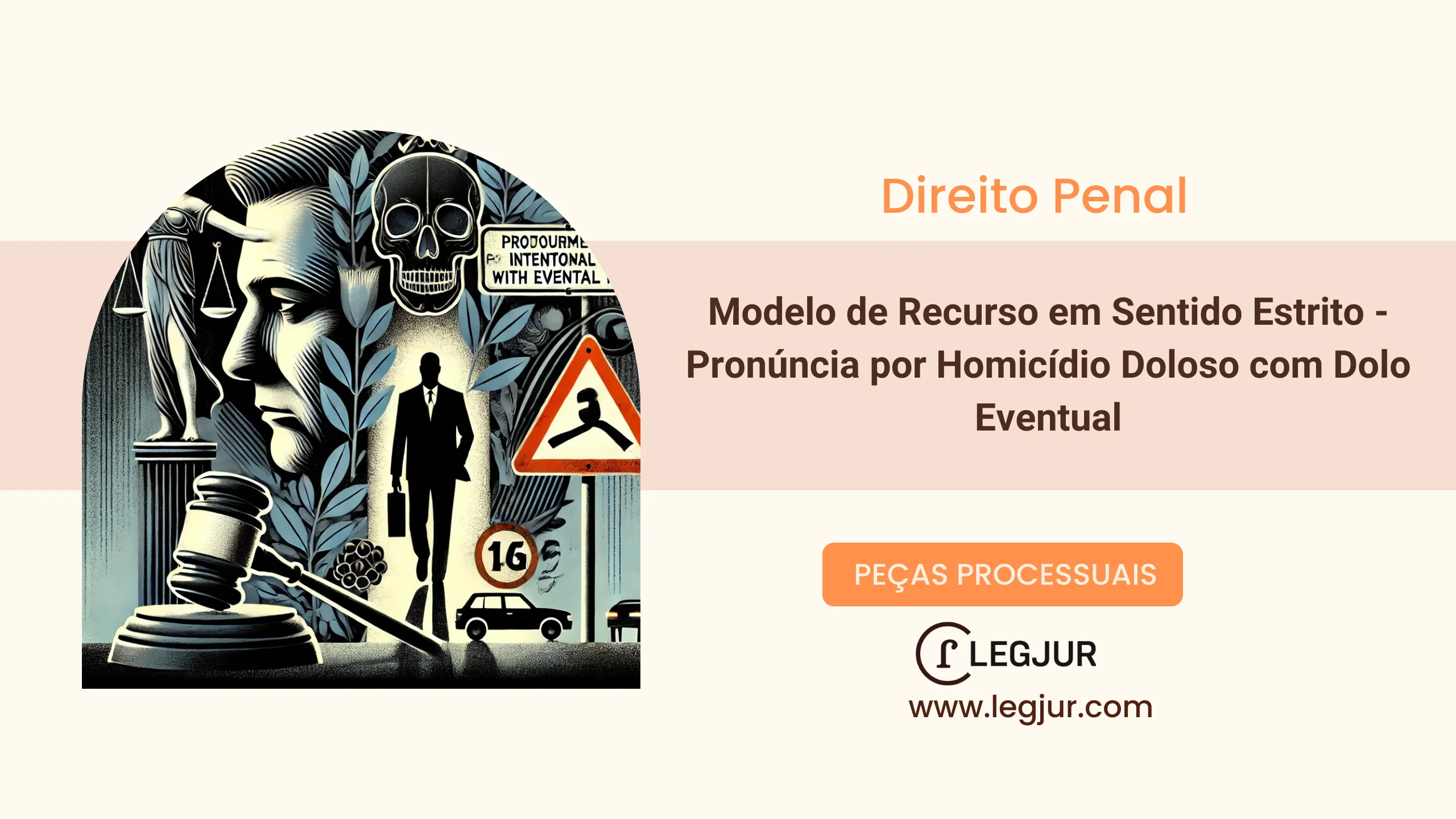 Modelo de Recurso em Sentido Estrito - Pronúncia por Homicídio Doloso com Dolo Eventual