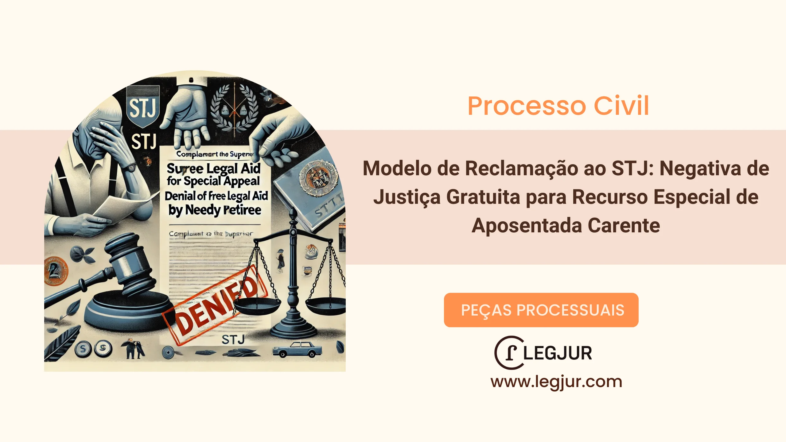 Modelo de Reclamação ao STJ: Negativa de Justiça Gratuita para Recurso Especial de Aposentada Carente