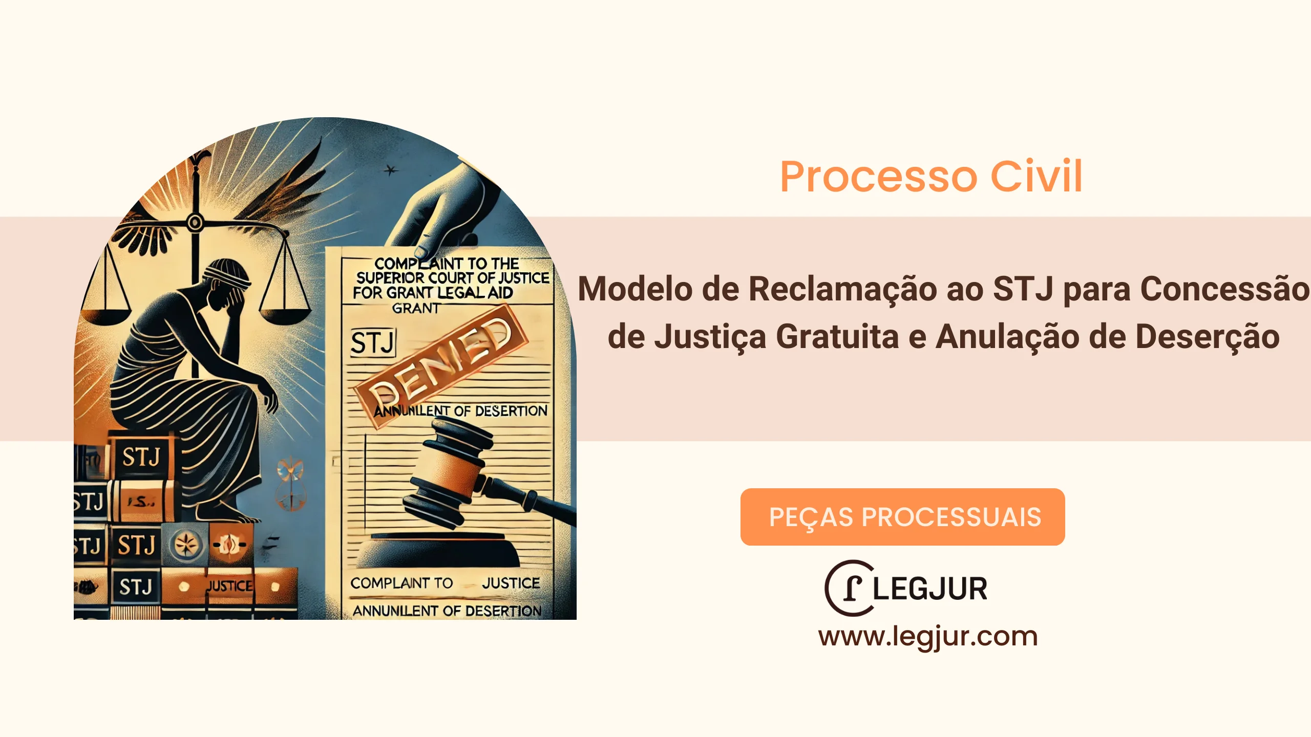 Modelo de Reclamação ao STJ para Concessão de Justiça Gratuita e Anulação de Deserção