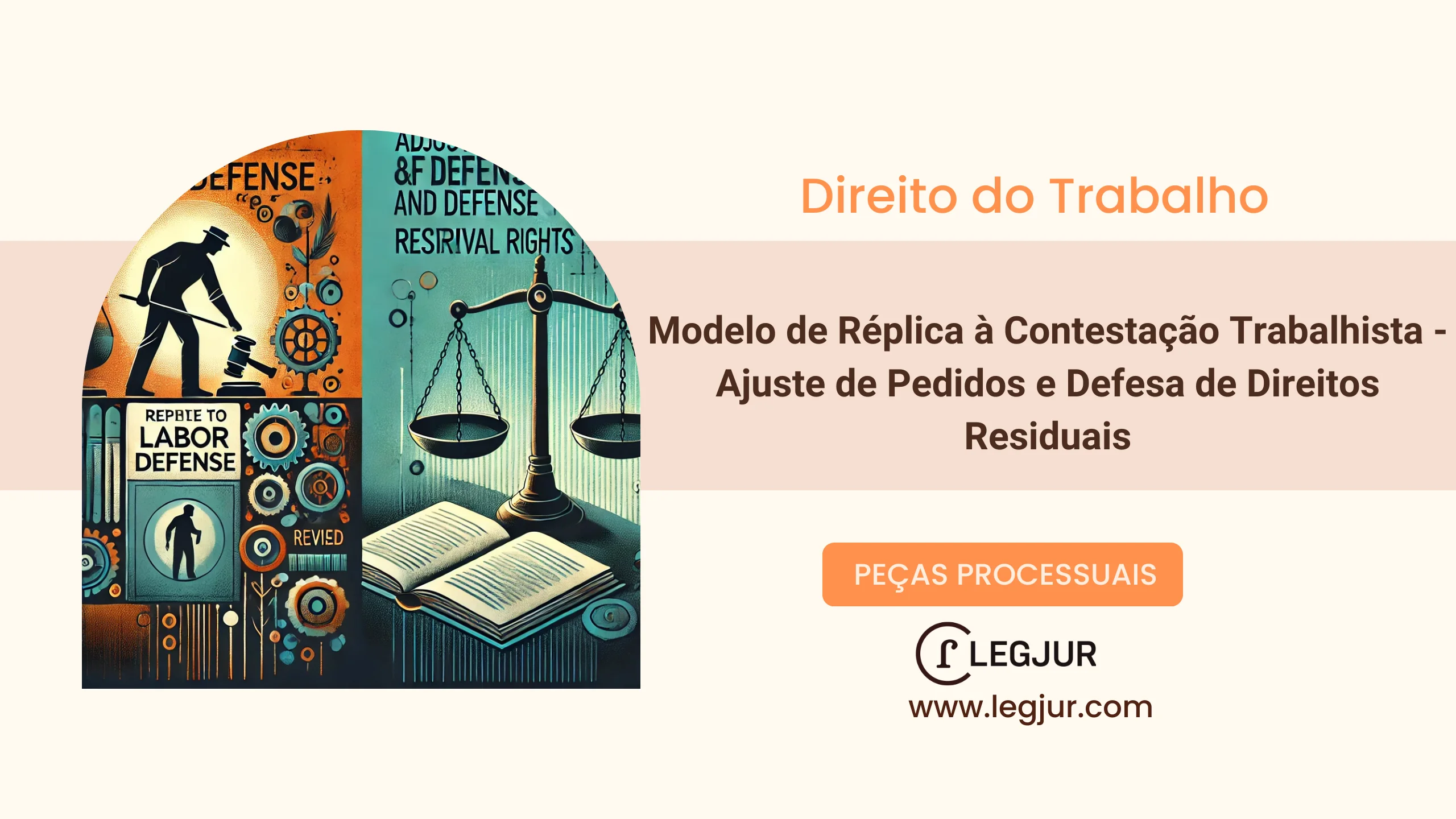 Modelo de Réplica à Contestação Trabalhista - Ajuste de Pedidos e Defesa de Direitos Residuais