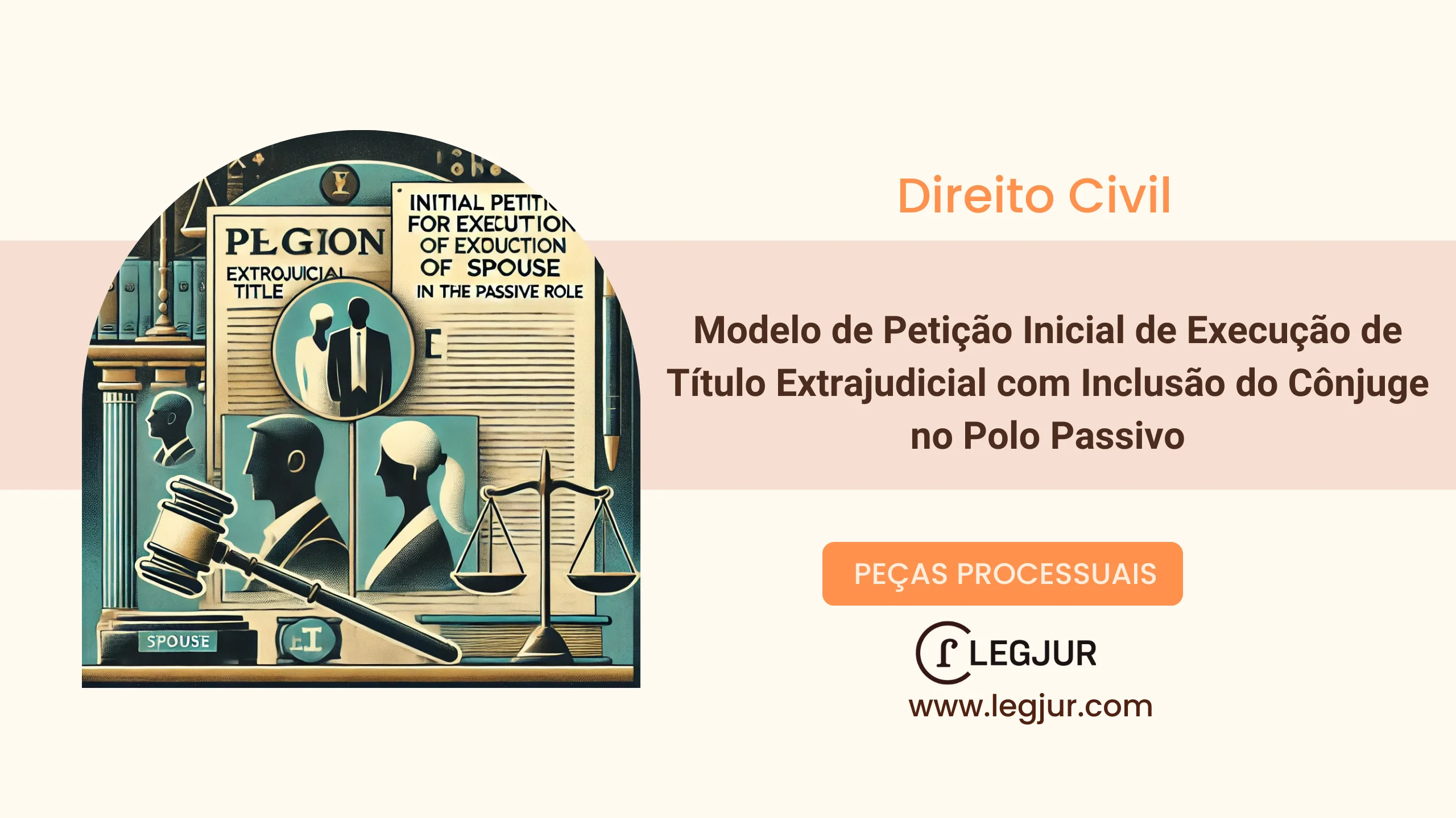 Modelo de Petição Inicial de Execução de Título Extrajudicial com Inclusão do Cônjuge no Polo Passivo