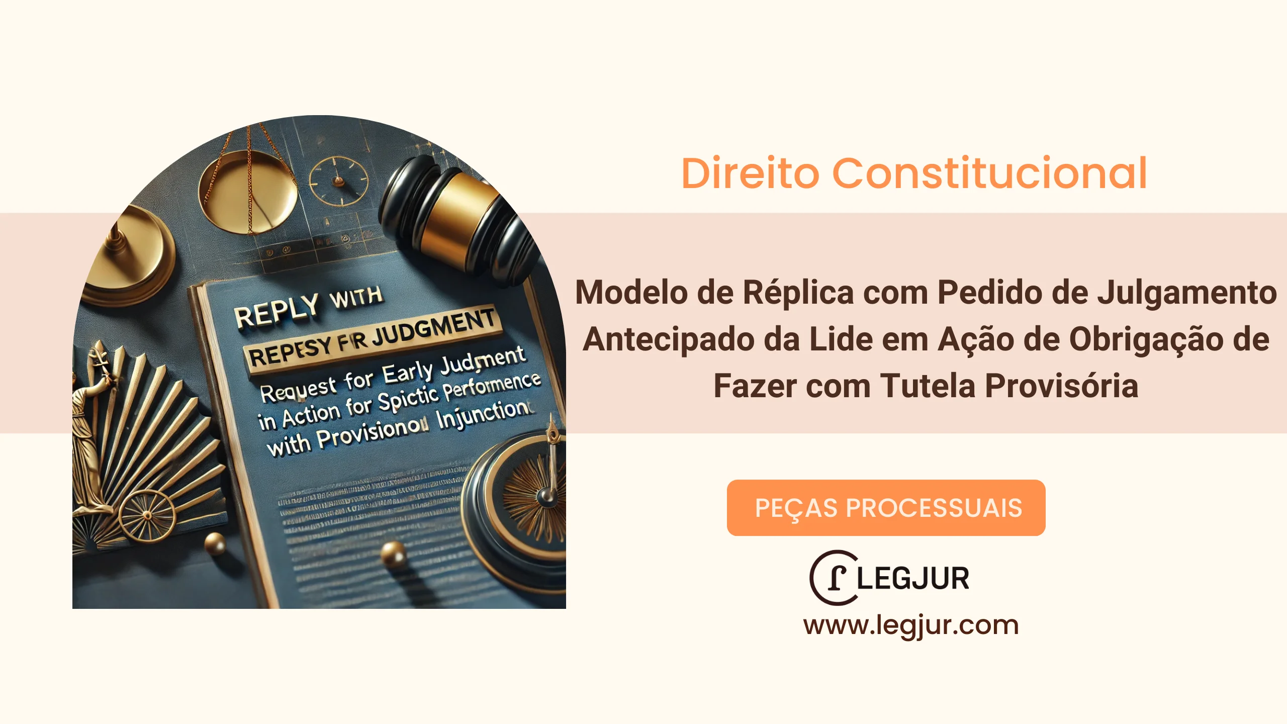 Modelo de Réplica com Pedido de Julgamento Antecipado da Lide em Ação de Obrigação de Fazer com Tutela Provisória