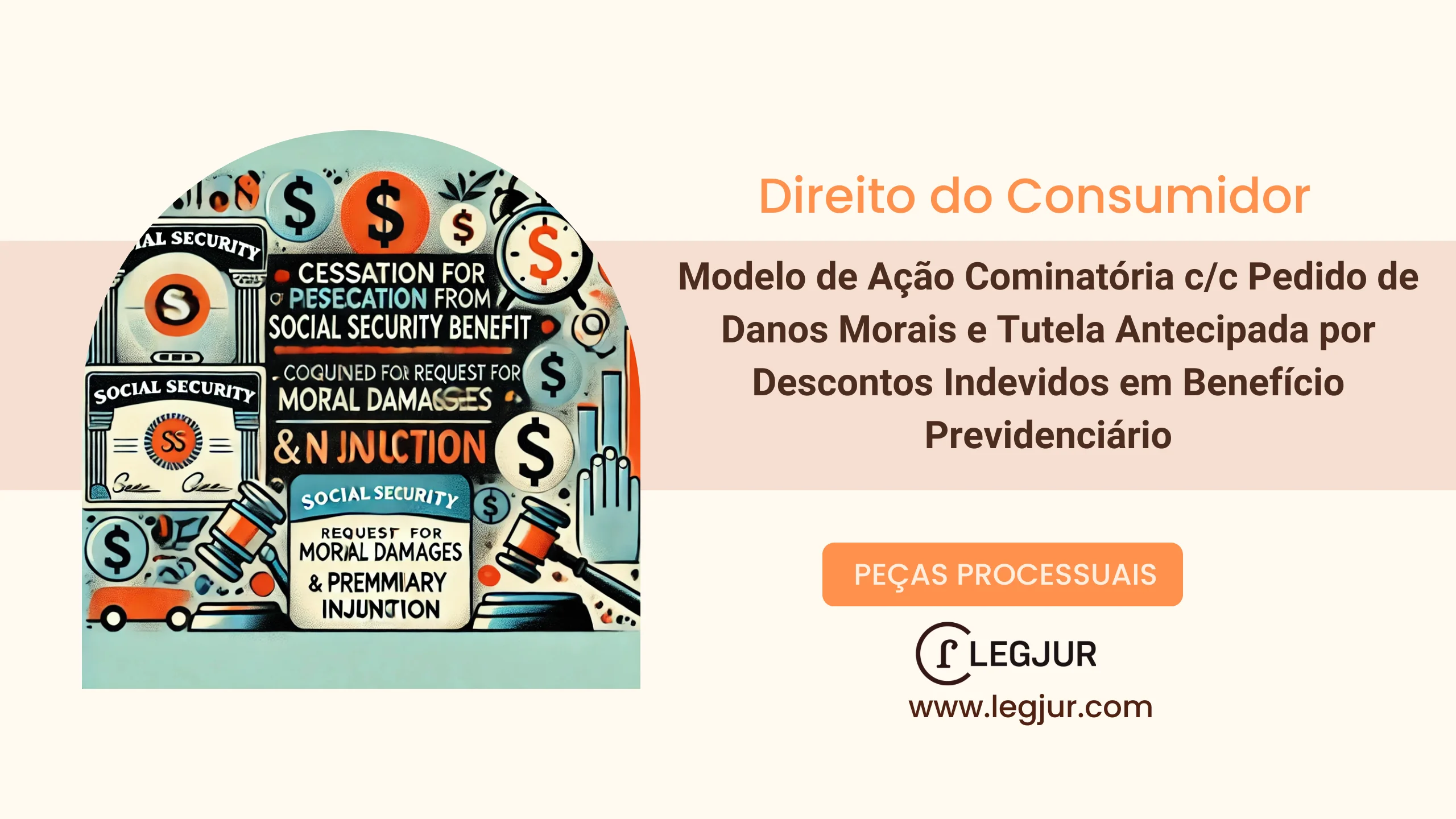 Modelo de Ação Cominatória c/c Pedido de Danos Morais e Tutela Antecipada por Descontos Indevidos em Benefício Previdenciário