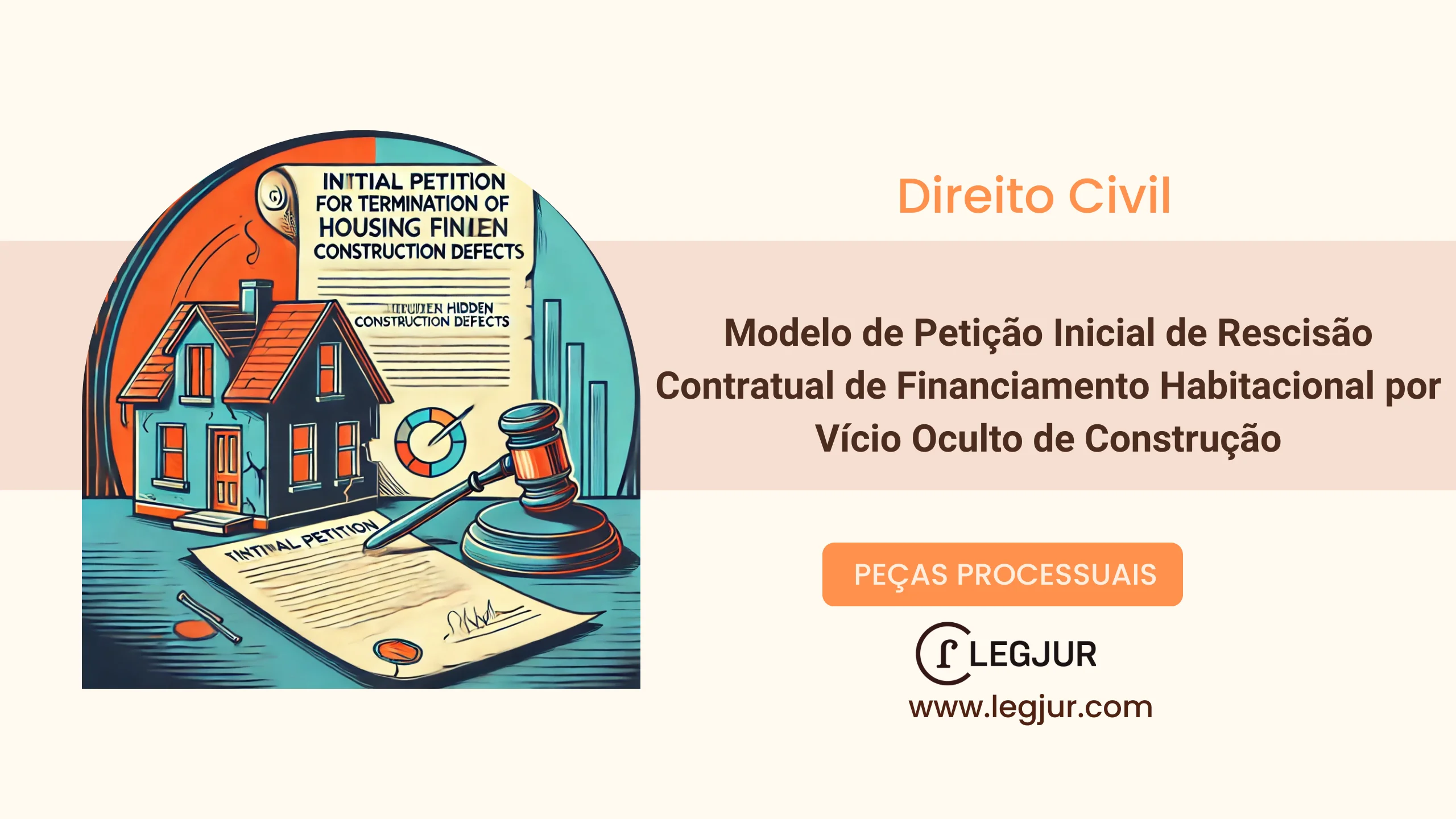 Modelo de Petição Inicial de Rescisão Contratual de Financiamento Habitacional por Vício Oculto de Construção