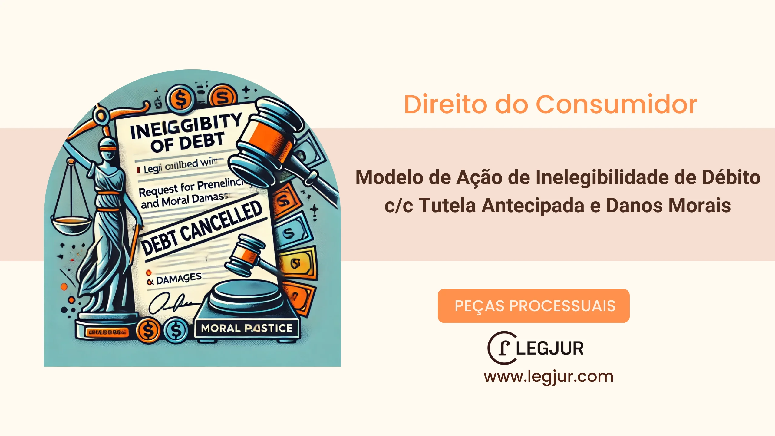 Modelo de Ação de Inelegibilidade de Débito c/c Tutela Antecipada e Danos Morais