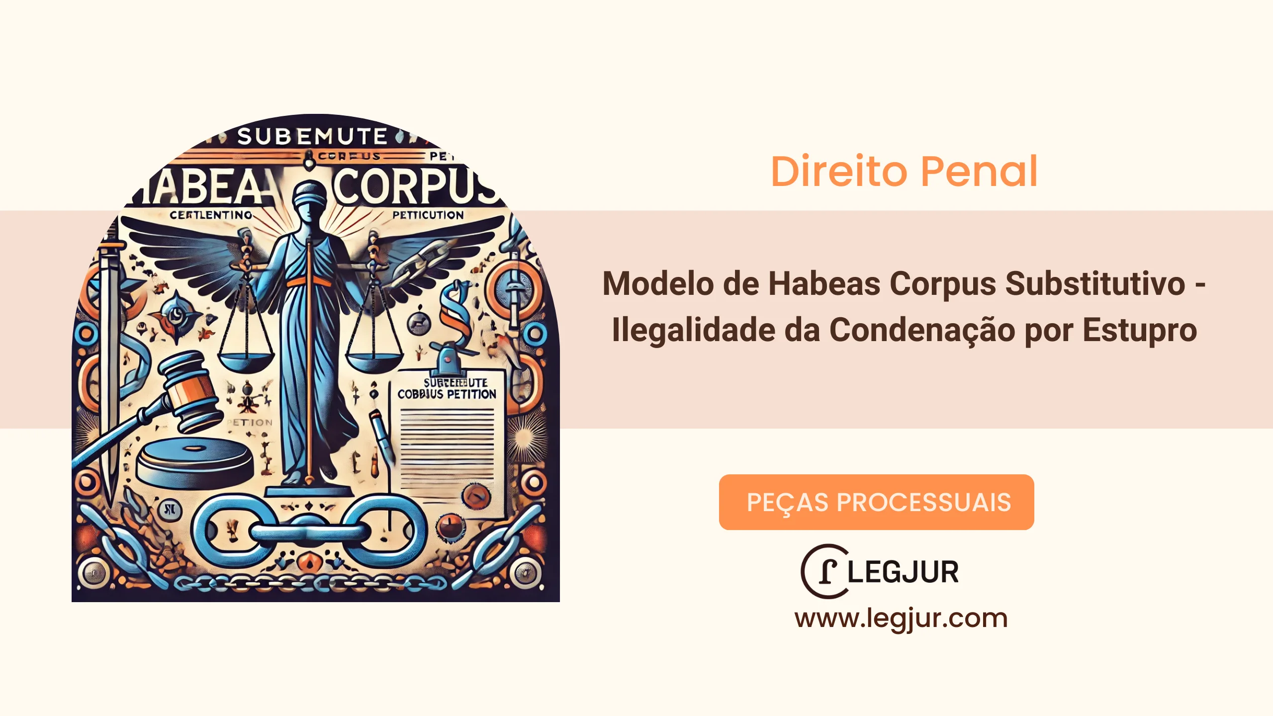 Modelo de Habeas Corpus Substitutivo - Ilegalidade da Condenação por Estupro