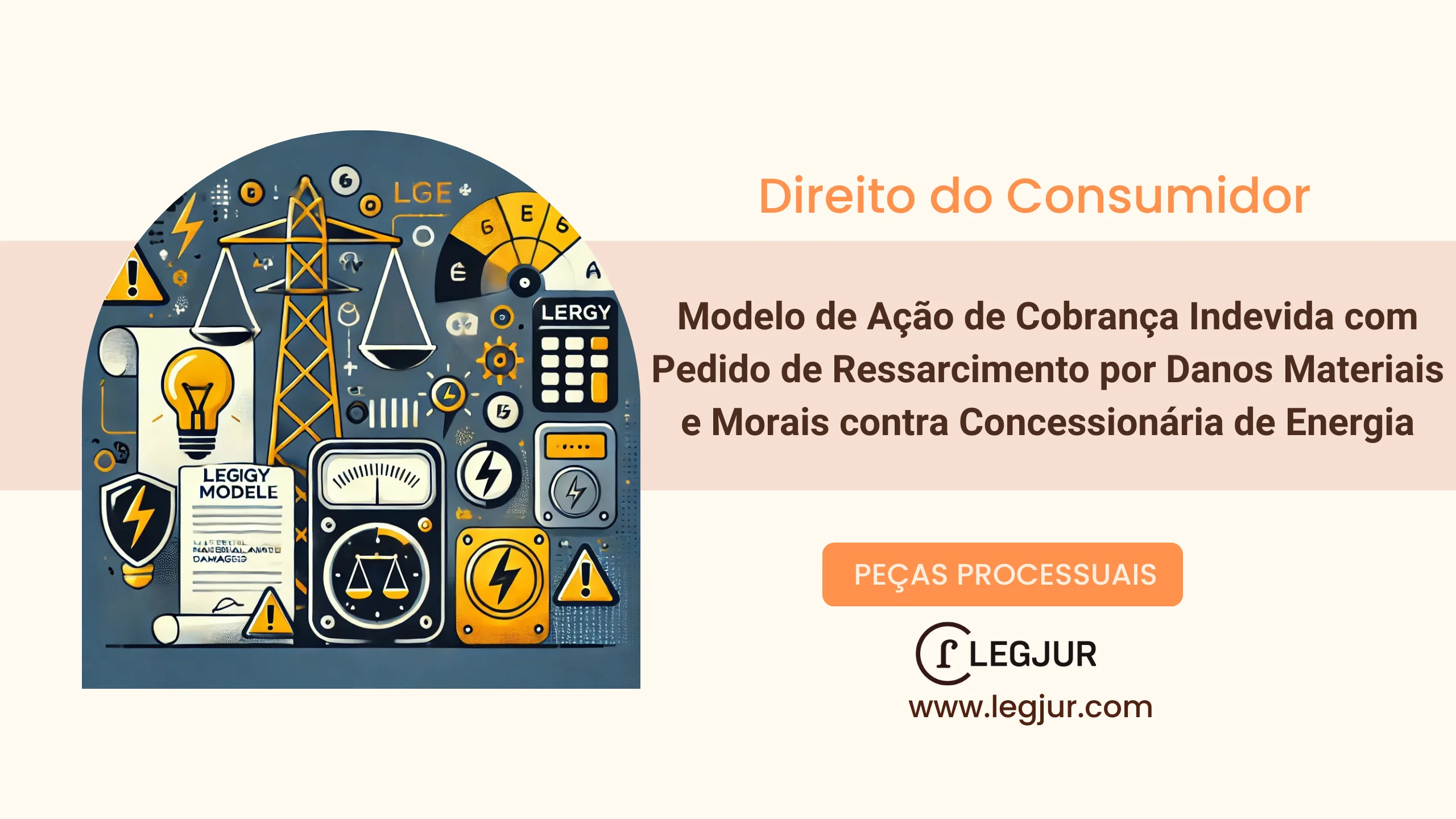 Modelo de Ação de Cobrança Indevida com Pedido de Ressarcimento por Danos Materiais e Morais contra Concessionária de Energia