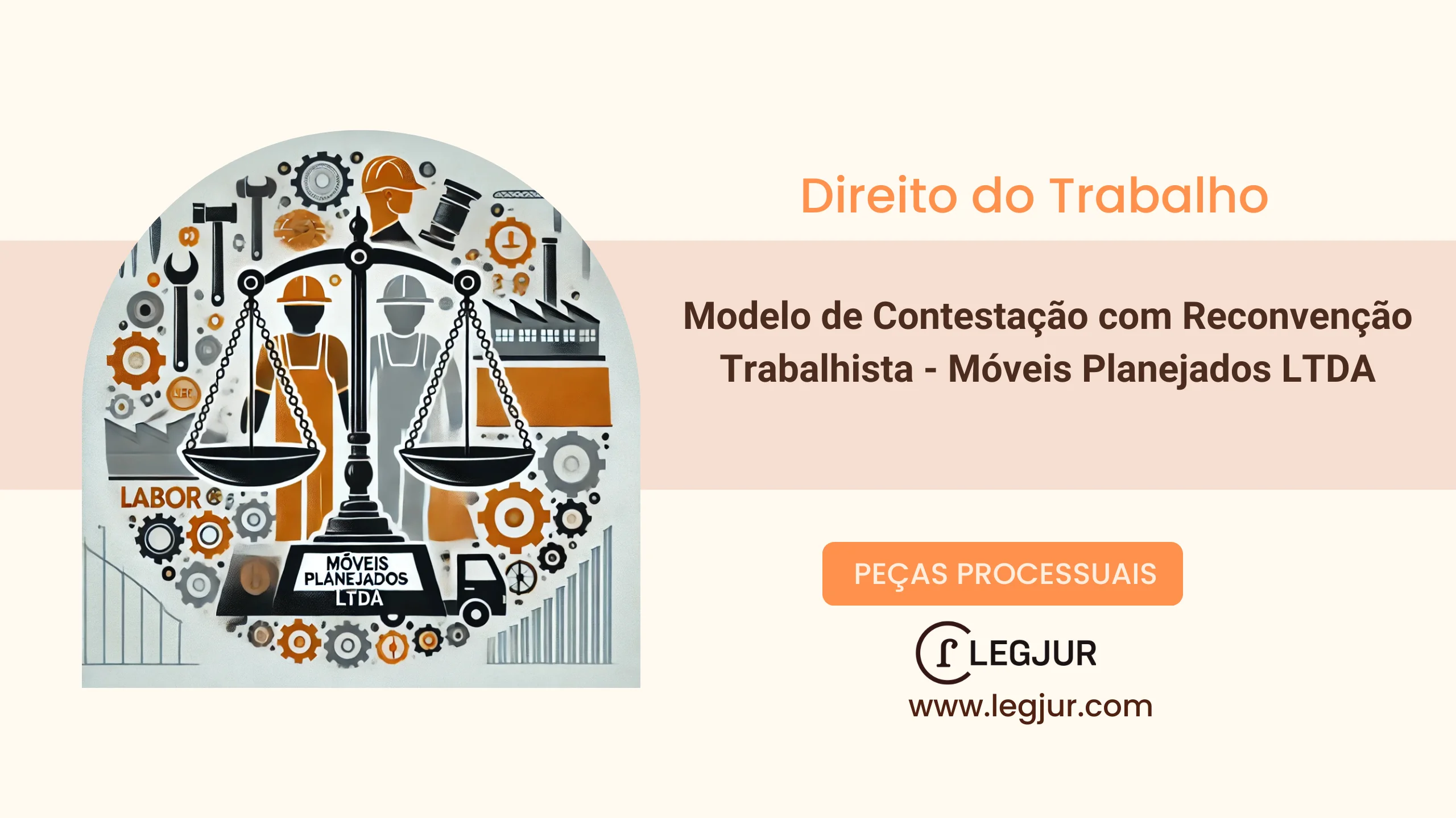 Modelo de Contestação com Reconvenção Trabalhista - Móveis Planejados LTDA