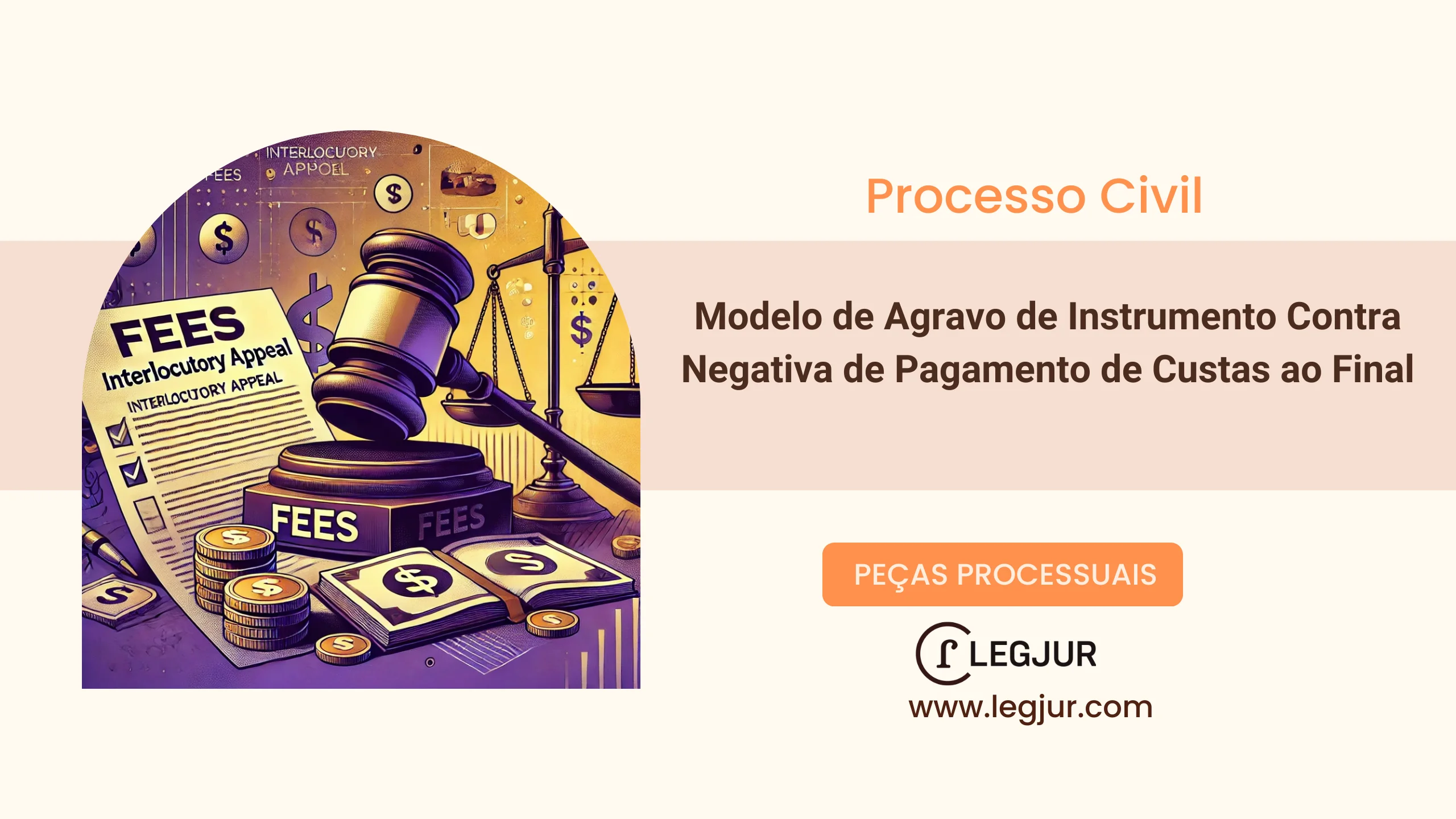 Modelo de Agravo de Instrumento Contra Negativa de Pagamento de Custas ao Final