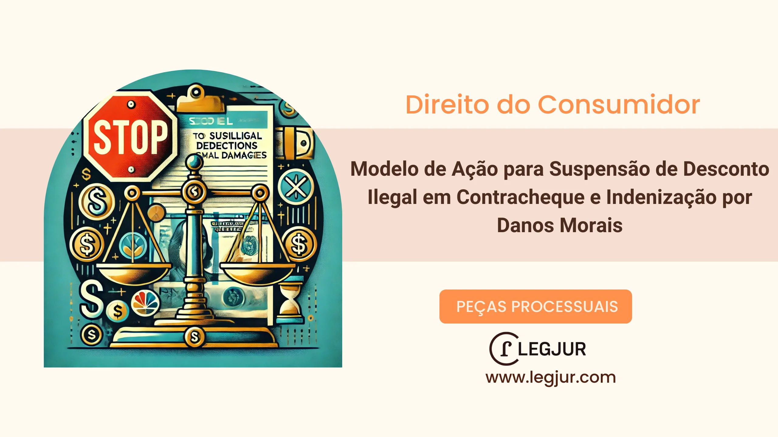 Modelo de Ação para Suspensão de Desconto Ilegal em Contracheque e Indenização por Danos Morais