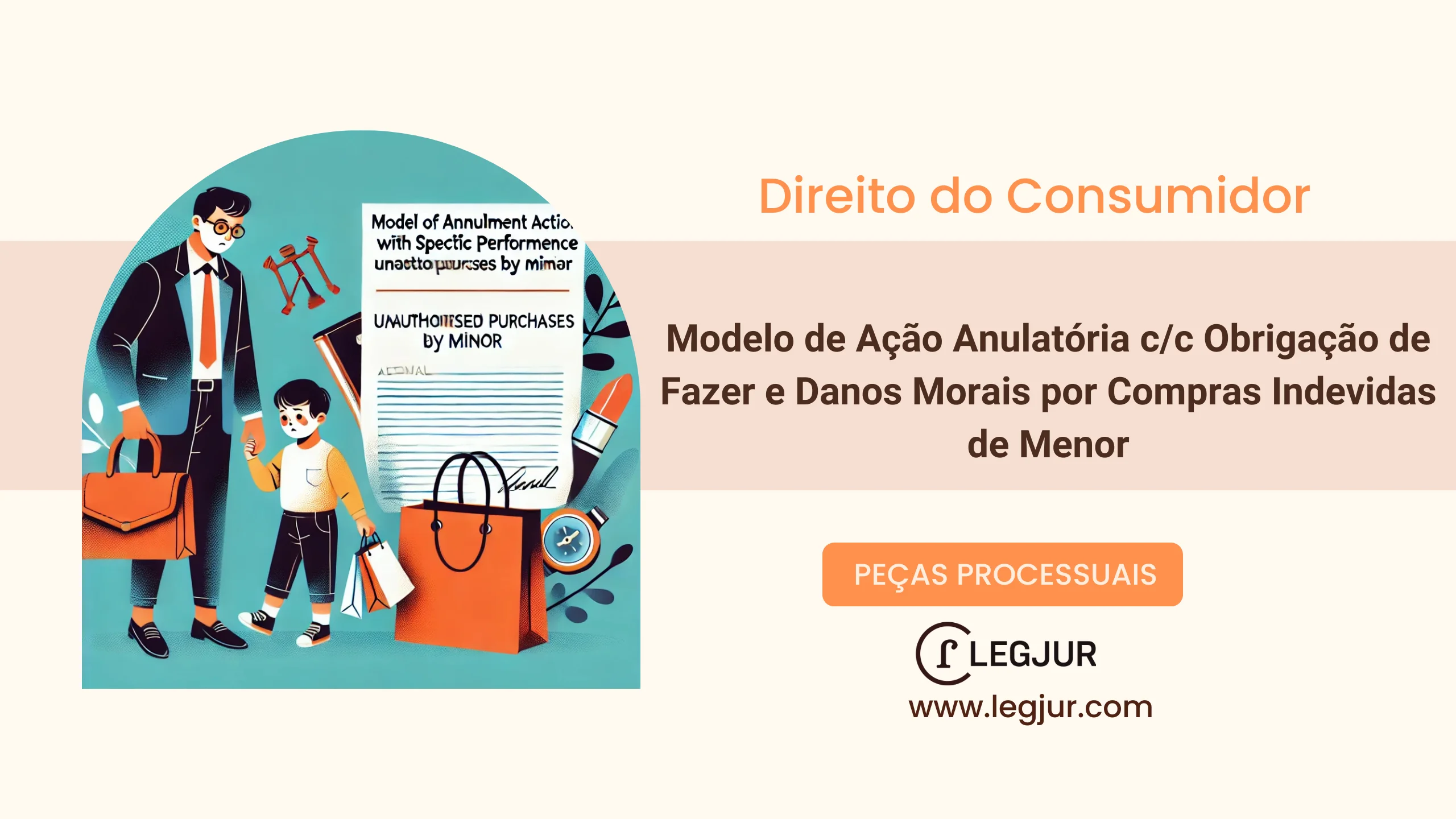 Modelo de Ação Anulatória c/c Obrigação de Fazer e Danos Morais por Compras Indevidas de Menor