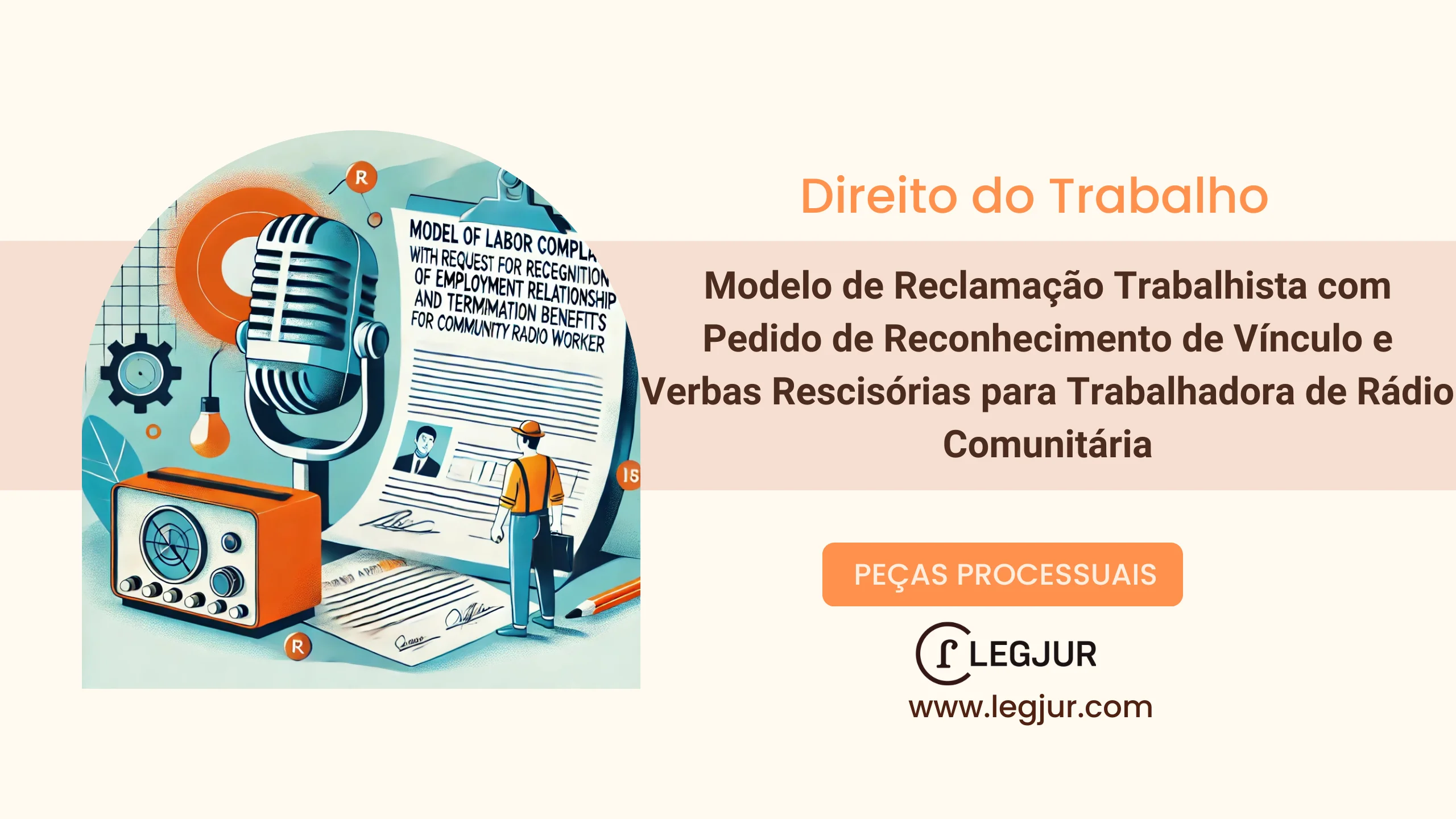 Modelo de Reclamação Trabalhista com Pedido de Reconhecimento de Vínculo e Verbas Rescisórias para Trabalhadora de Rádio Comunitária