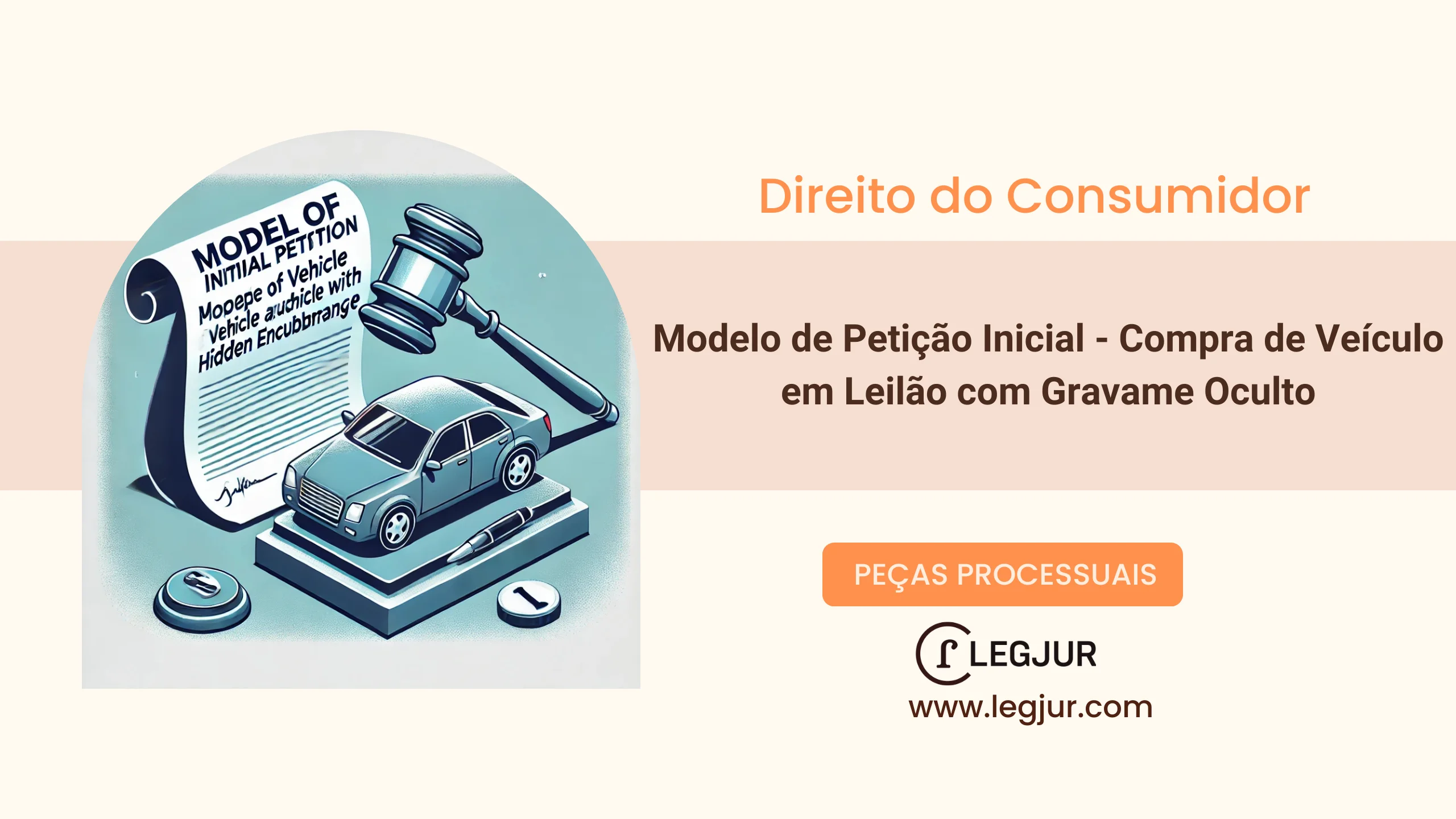 Modelo de Petição Inicial - Compra de Veículo em Leilão com Gravame Oculto