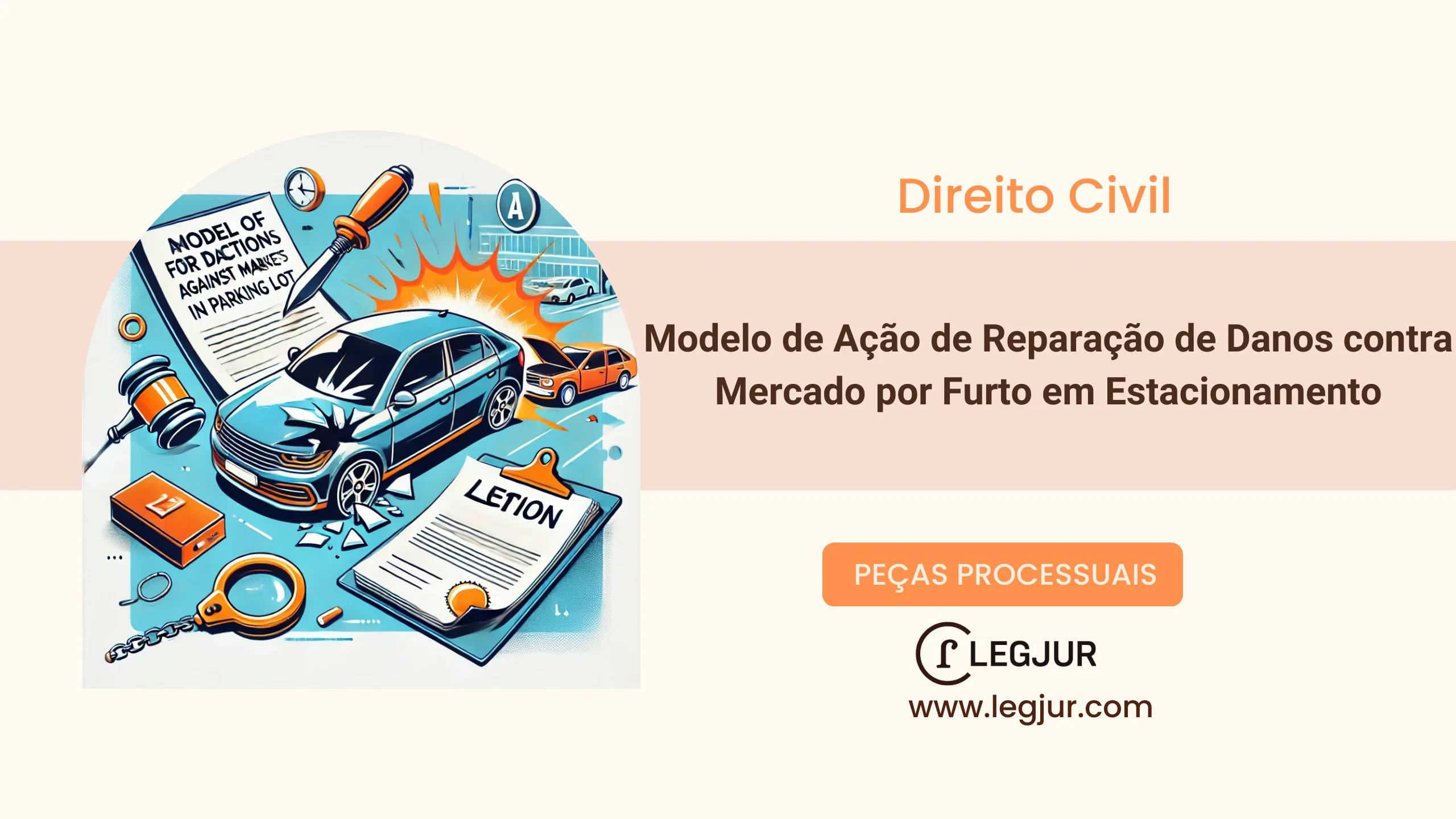 Modelo de Ação de Reparação de Danos contra Mercado por Furto em Estacionamento