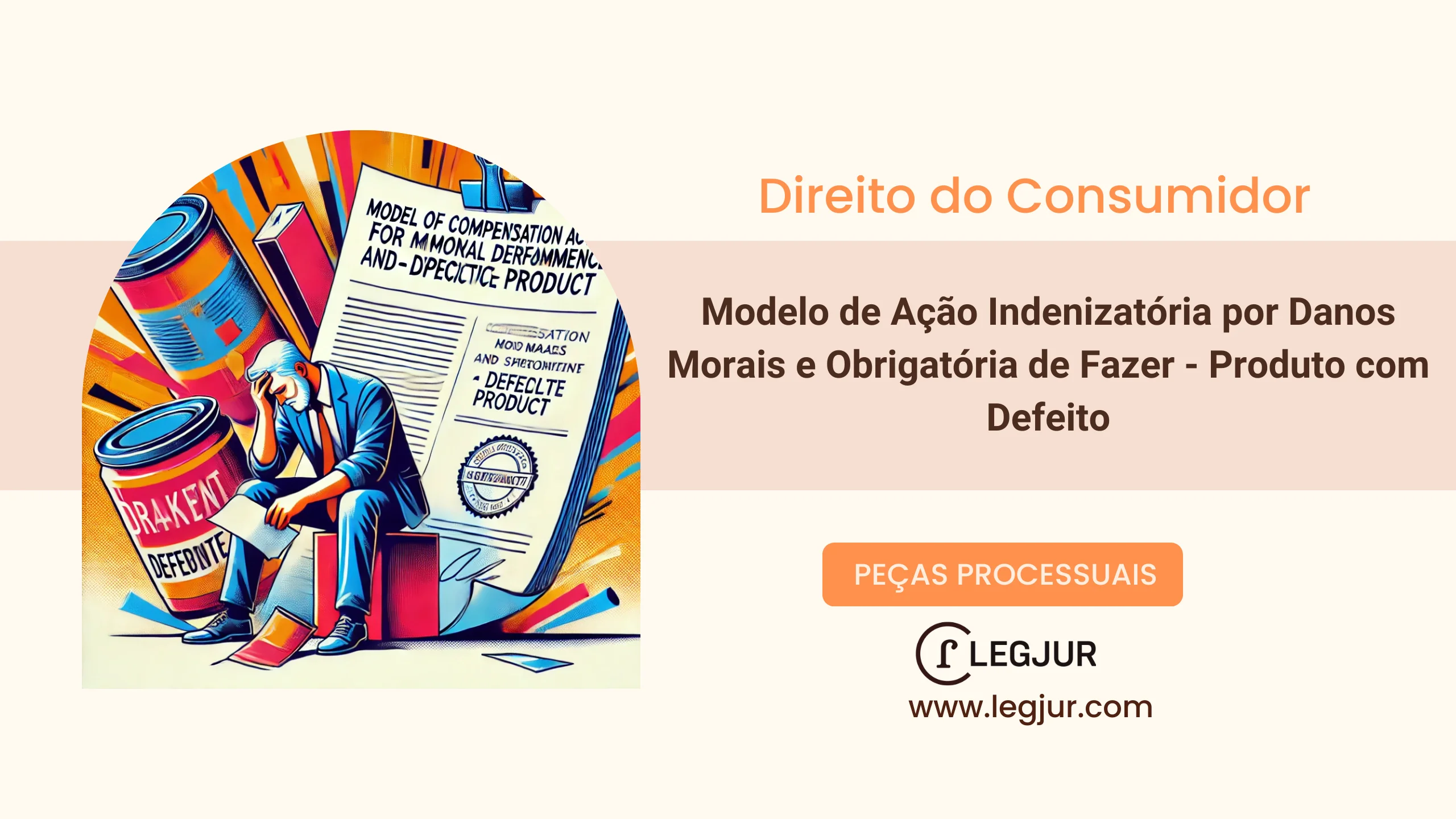 Modelo de Ação Indenizatória por Danos Morais e Obrigatória de Fazer - Produto com Defeito