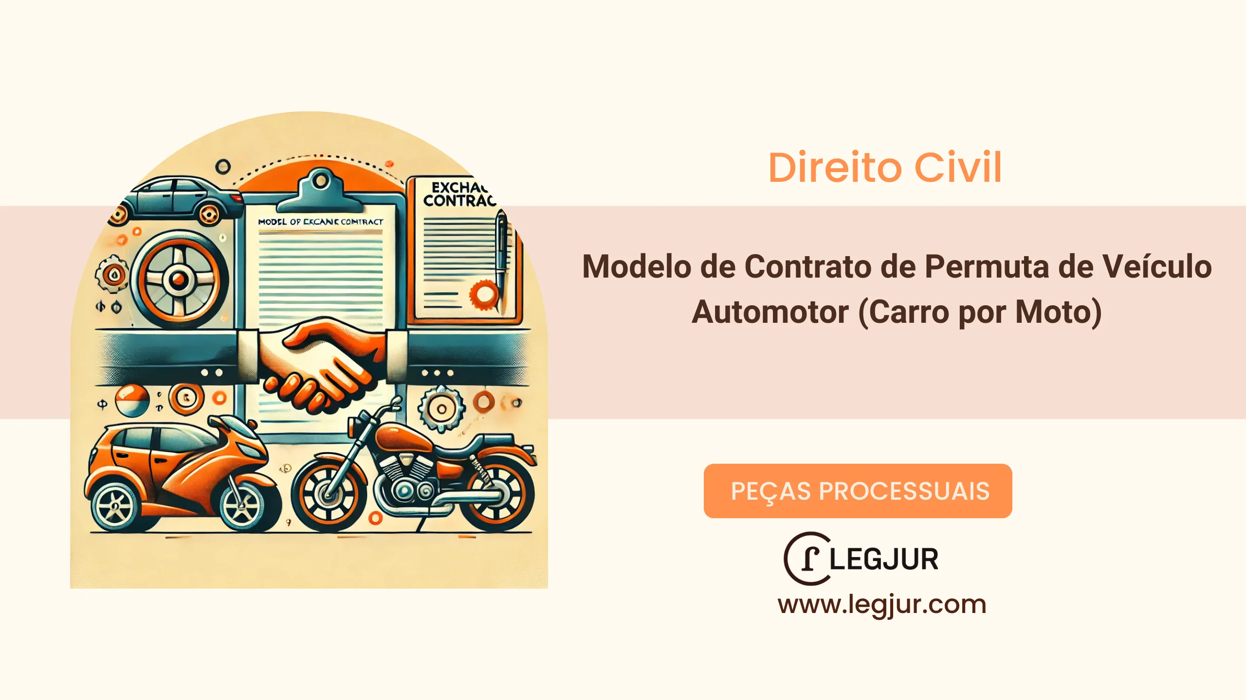 Modelo de Contrato de Permuta de Veículo Automotor (Carro por Moto)