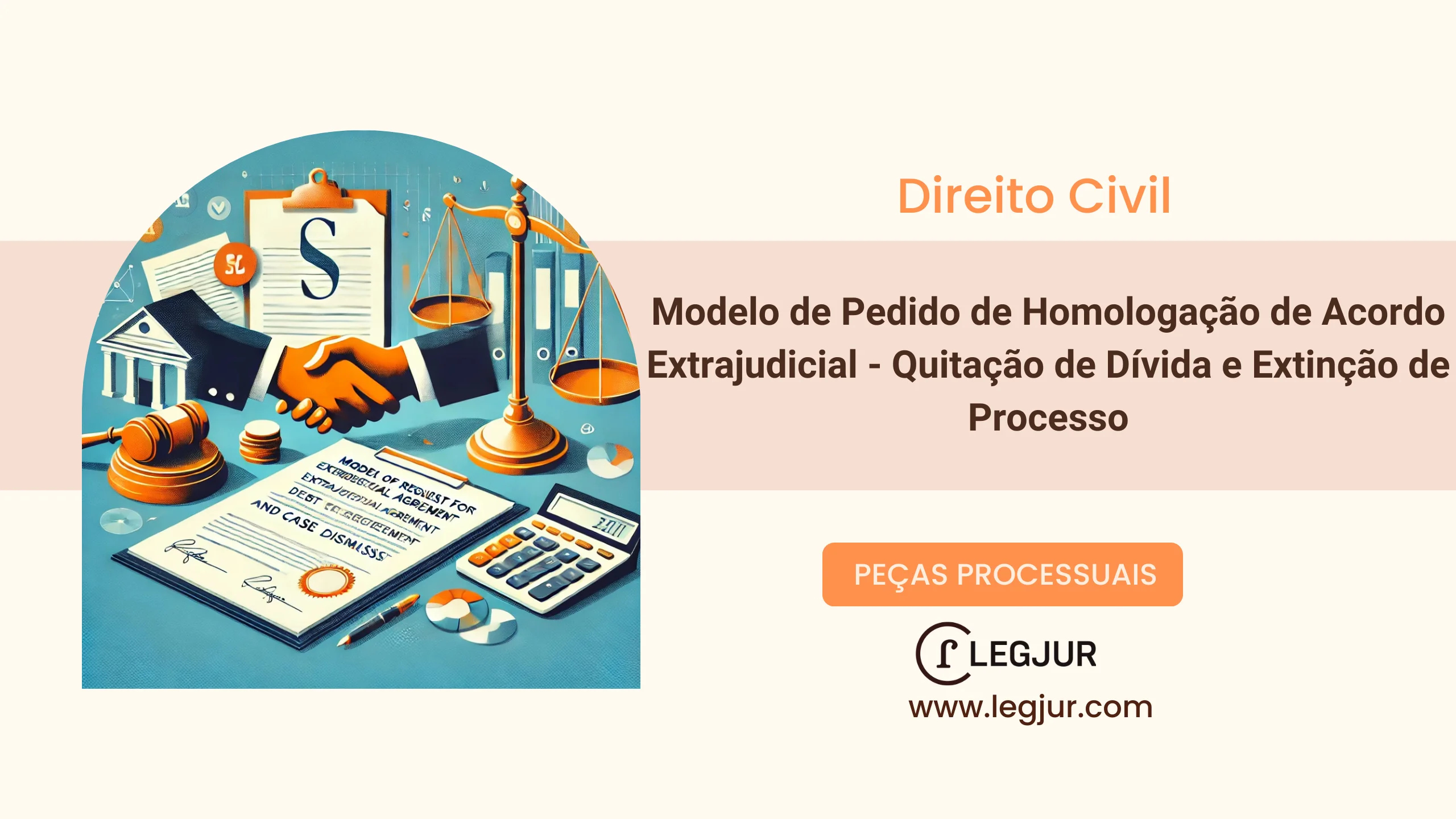 Modelo de Pedido de Homologação de Acordo Extrajudicial - Quitação de Dívida e Extinção de Processo