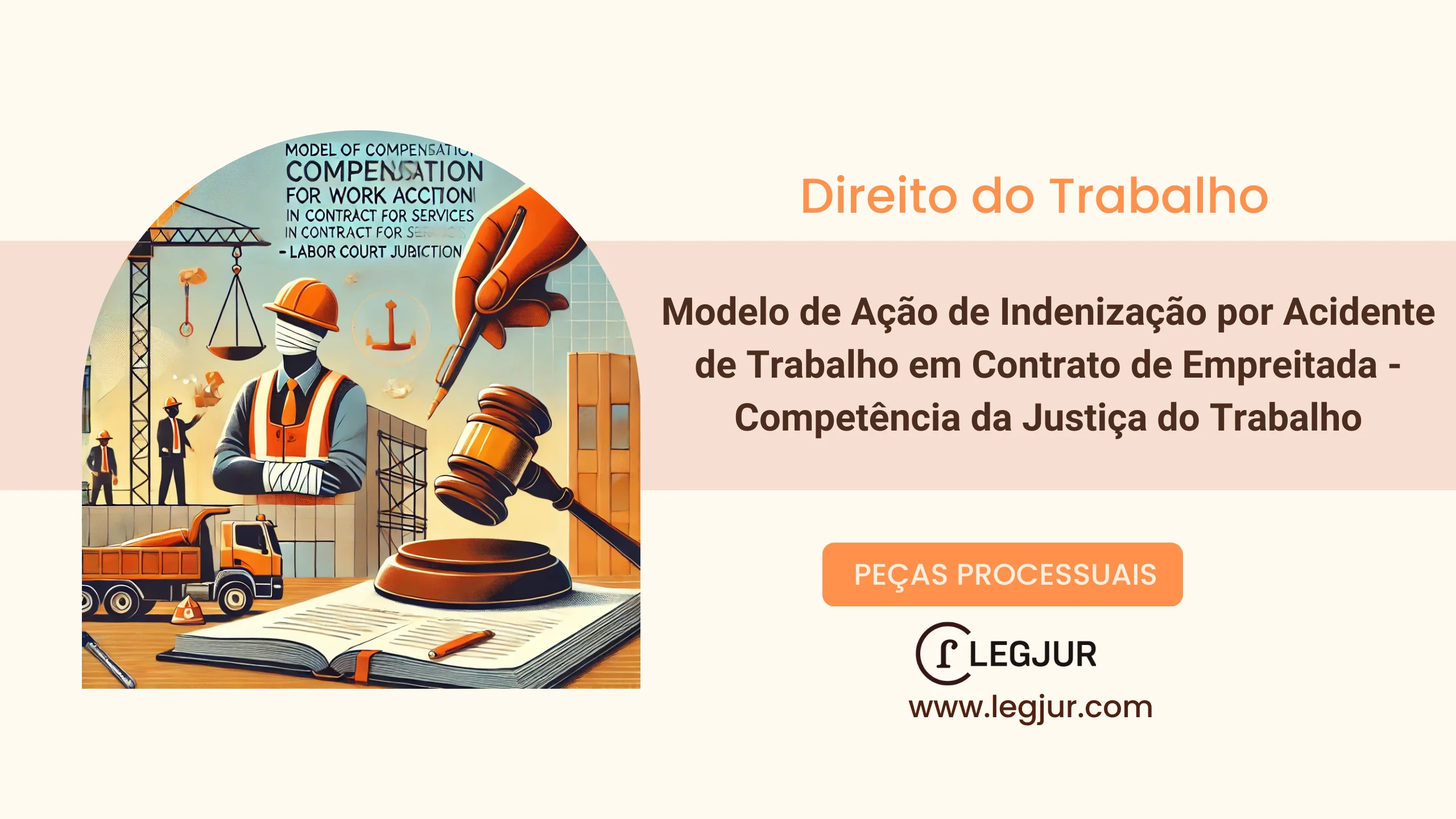 Modelo de Ação de Indenização por Acidente de Trabalho em Contrato de Empreitada - Competência da Justiça do Trabalho