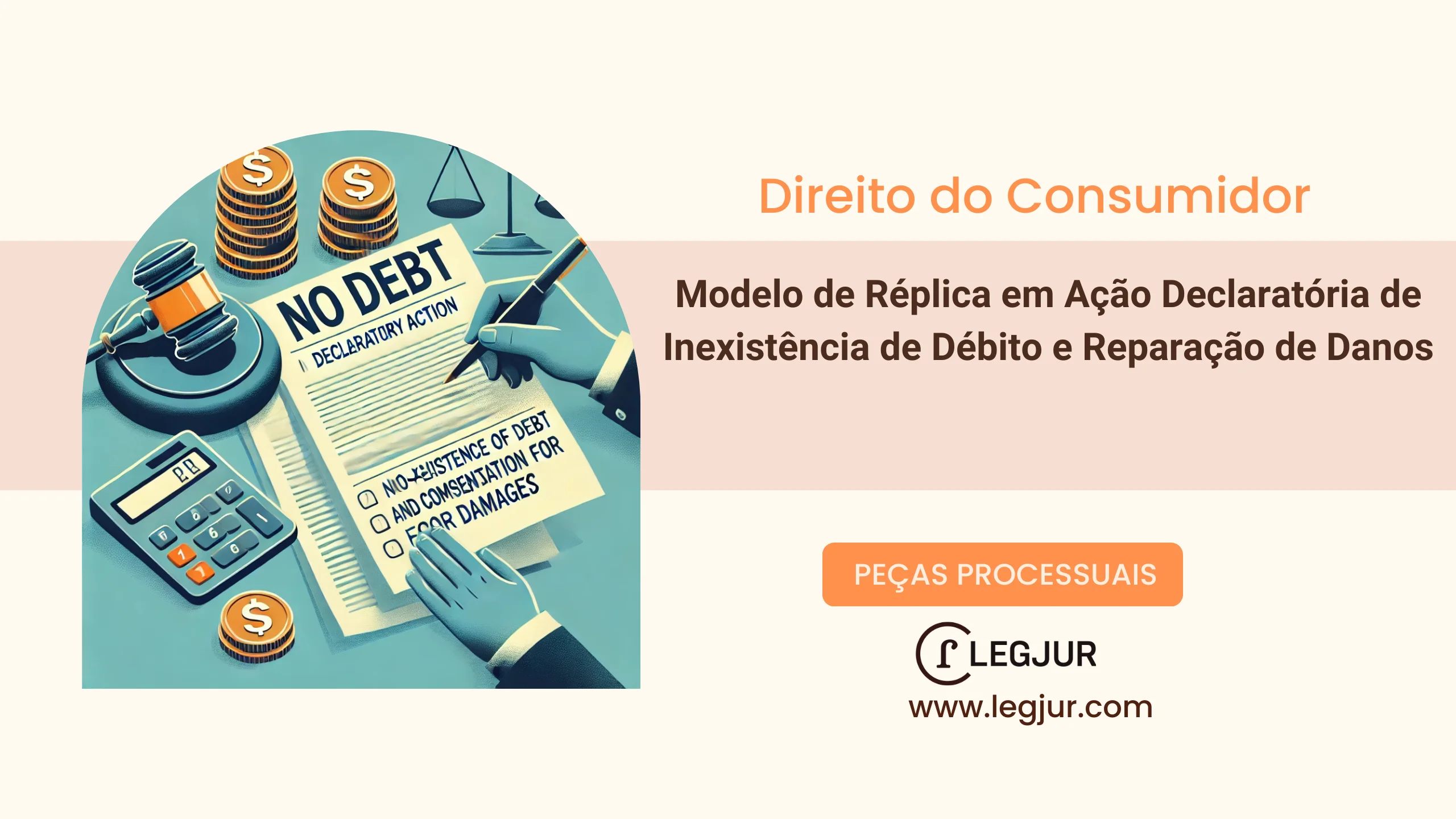 Modelo de Réplica em Ação Declaratória de Inexistência de Débito e Reparação de Danos