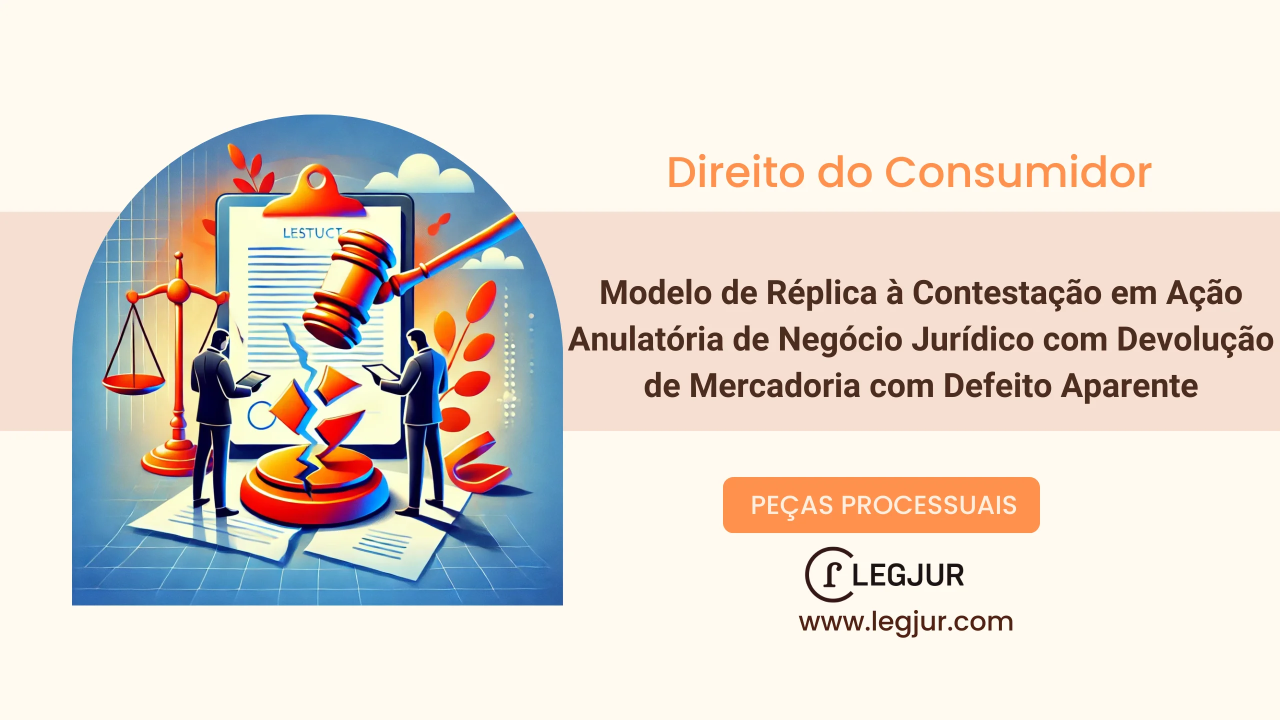 Modelo de Réplica à Contestação em Ação Anulatória de Negócio Jurídico com Devolução de Mercadoria com Defeito Aparente