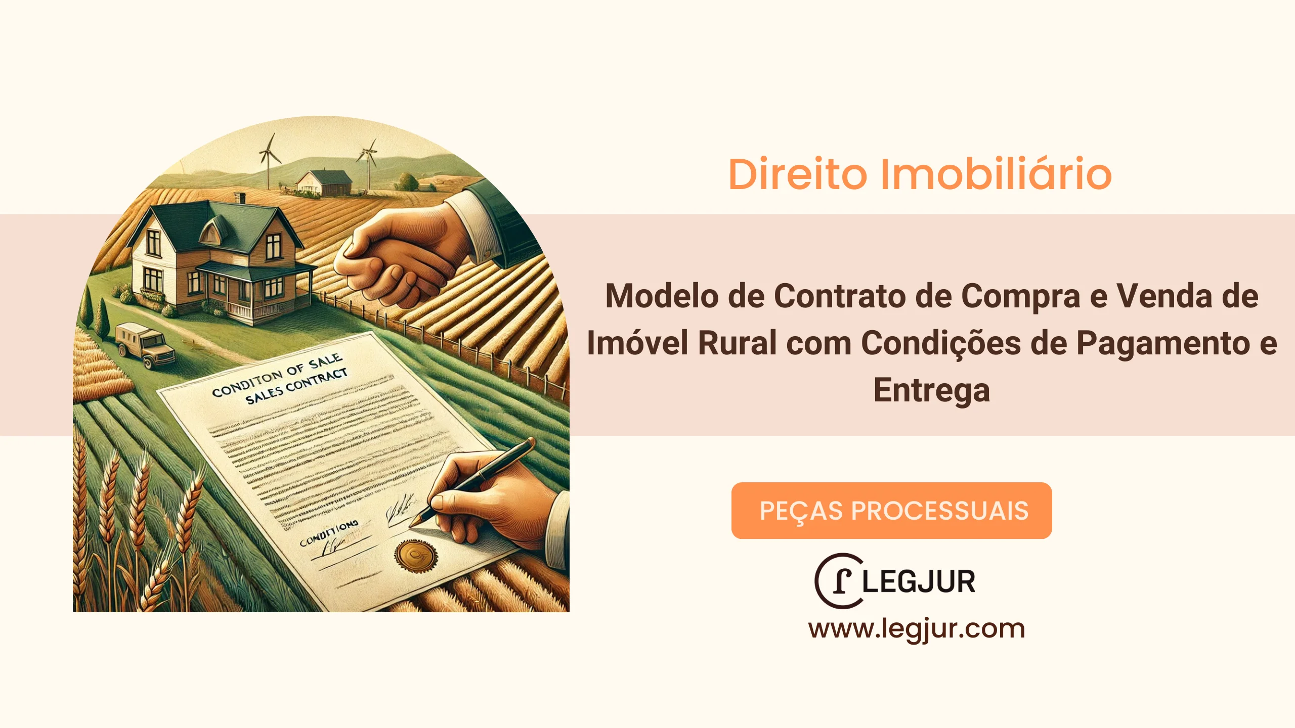 Modelo de Contrato de Compra e Venda de Imóvel Rural com Condições de Pagamento e Entrega