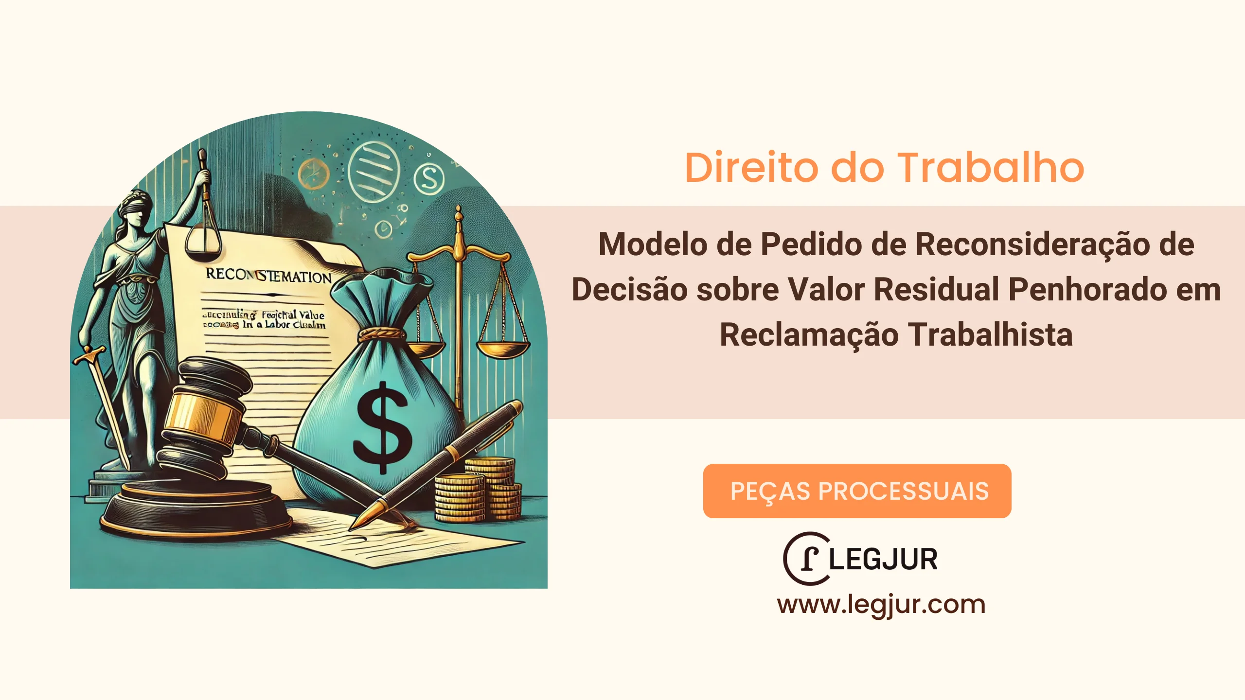 Modelo de Pedido de Reconsideração de Decisão sobre Valor Residual Penhorado em Reclamação Trabalhista