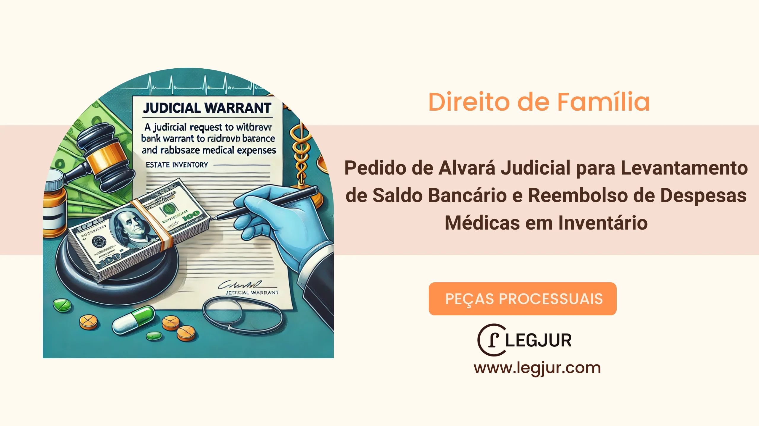 Modelo de Pedido de Alvará Judicial para Levantamento de Saldo Bancário e Reembolso de Despesas Médicas em Inventário