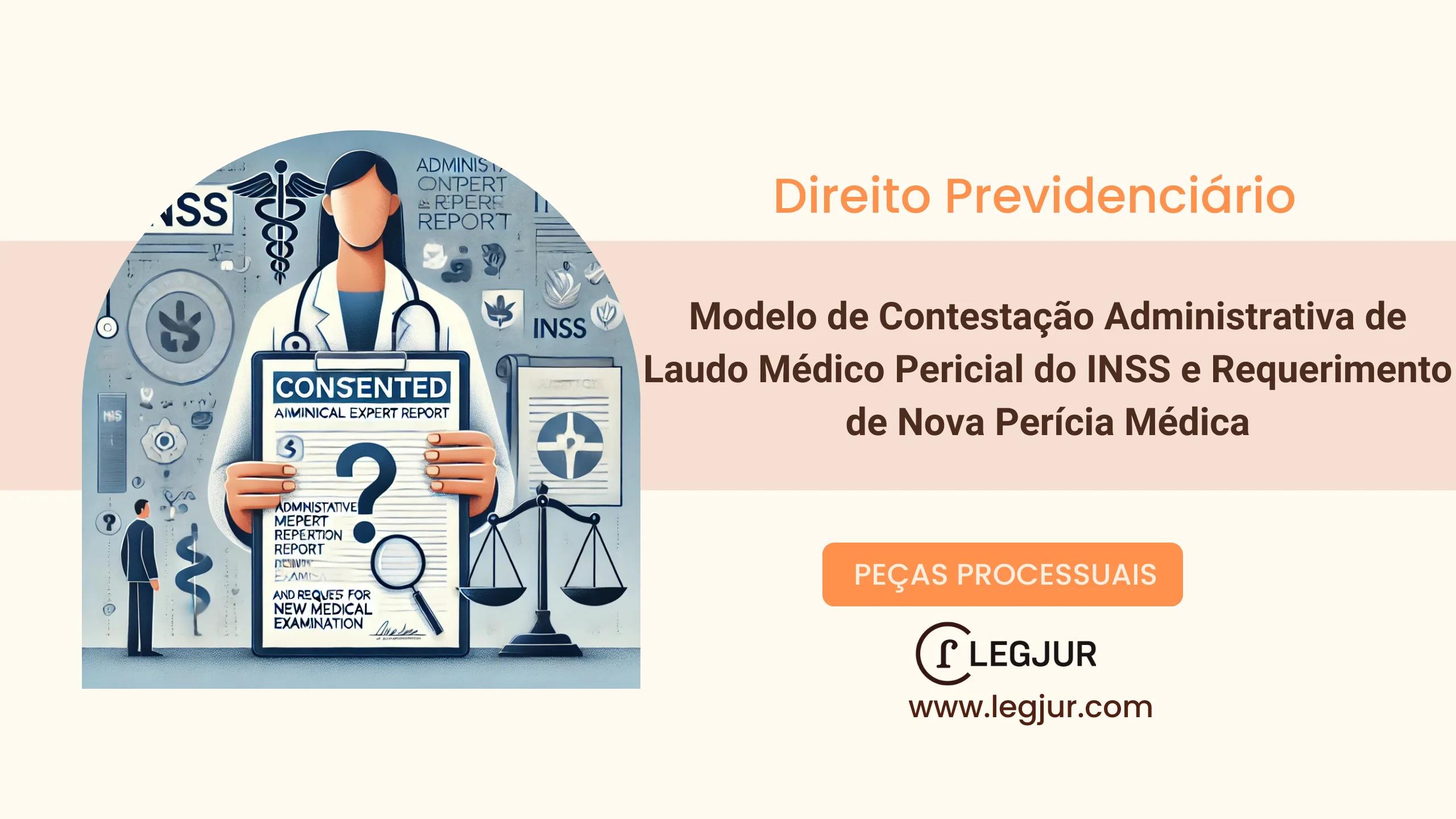 Modelo de Contestação Administrativa de Laudo Médico Pericial do INSS e Requerimento de Nova Perícia Médica