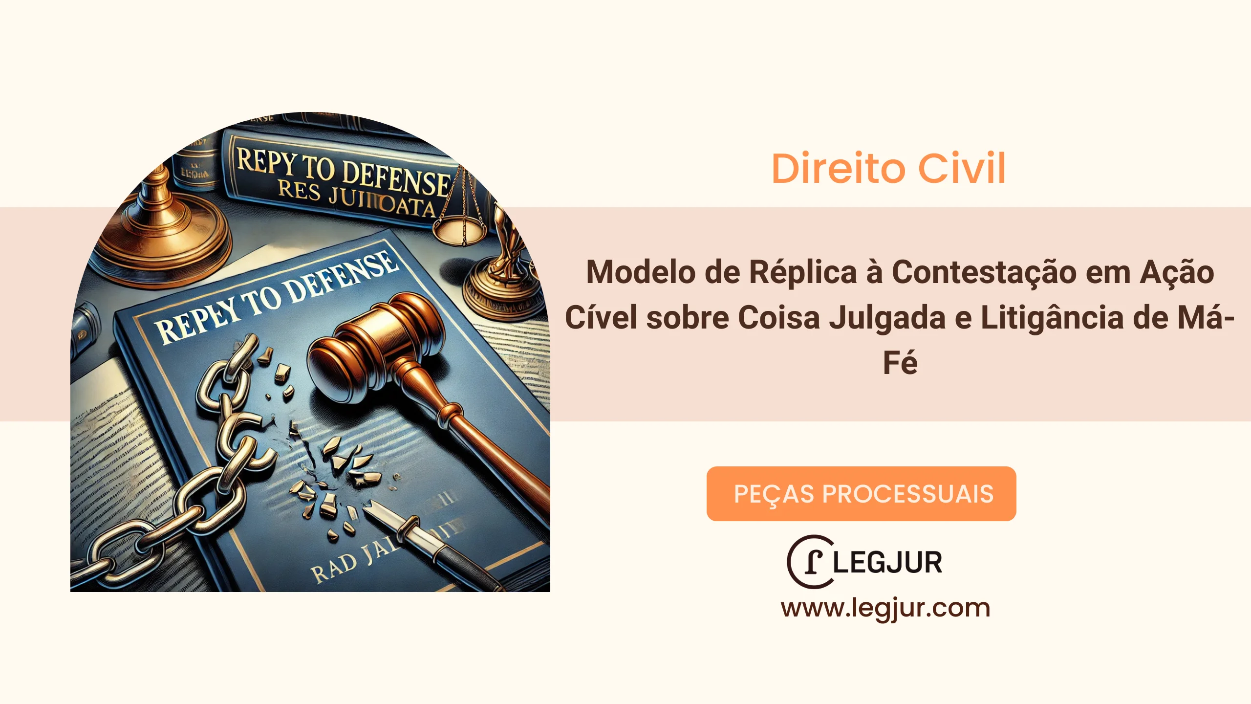 Modelo de Réplica à Contestação em Ação Cível sobre Coisa Julgada e Litigância de Má-Fé