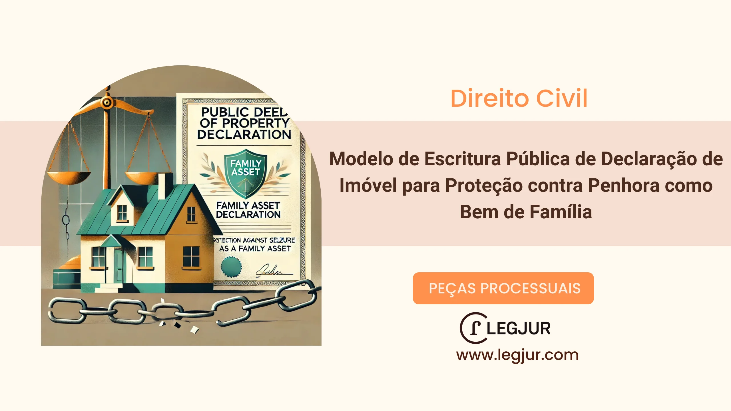 Modelo de Escritura Pública de Declaração de Imóvel para Proteção contra Penhora como Bem de Família