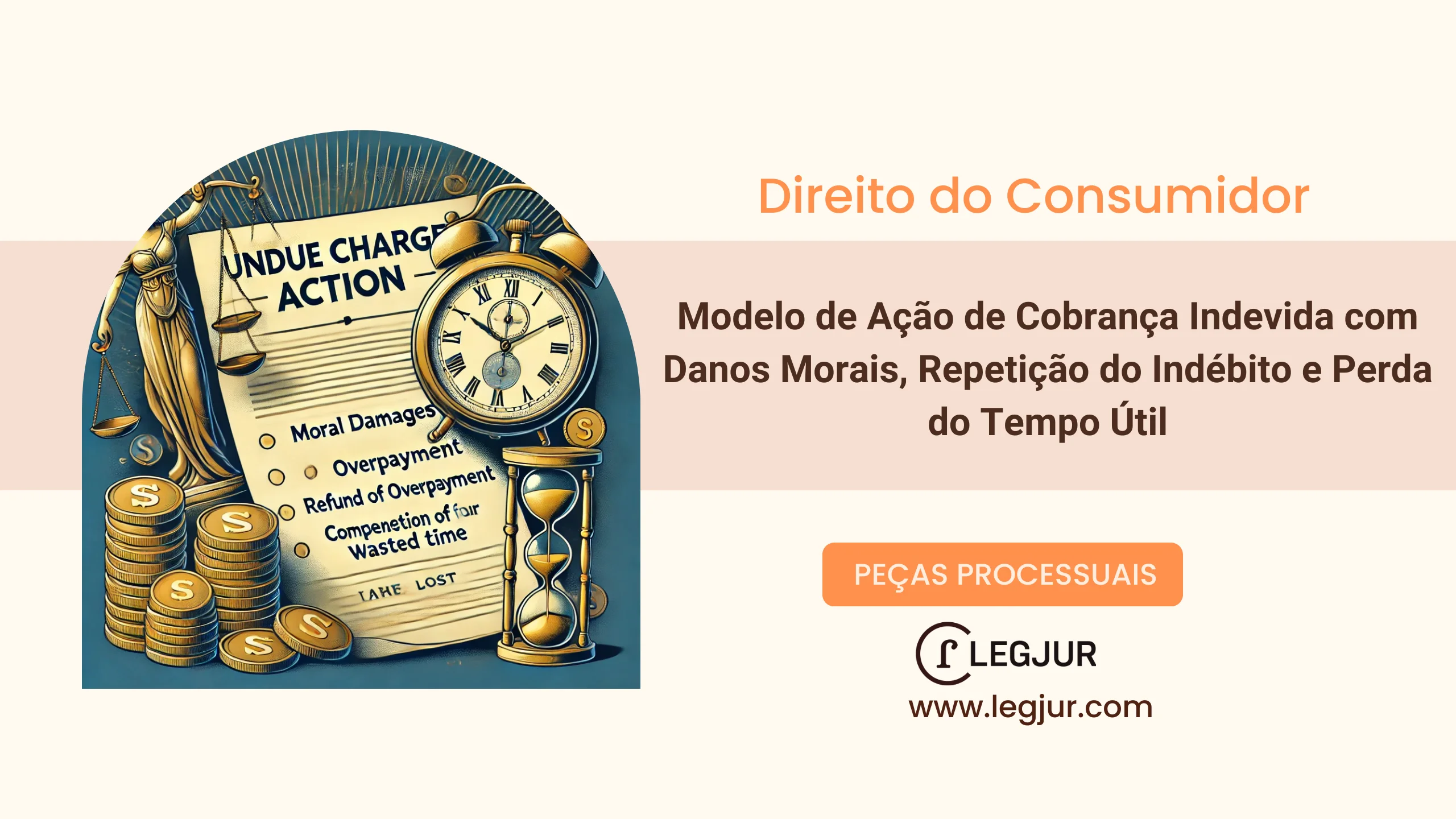 Modelo de Ação de Cobrança Indevida com Danos Morais, Repetição do Indébito e Perda do Tempo Útil