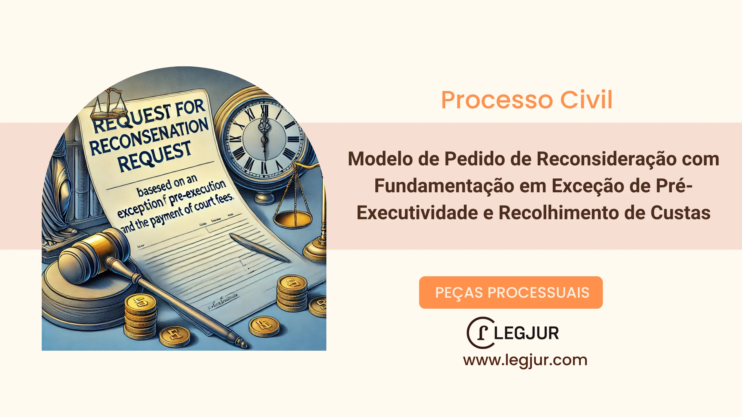 Modelo de Pedido de Reconsideração com Fundamentação em Exceção de Pré-Executividade e Recolhimento de Custas