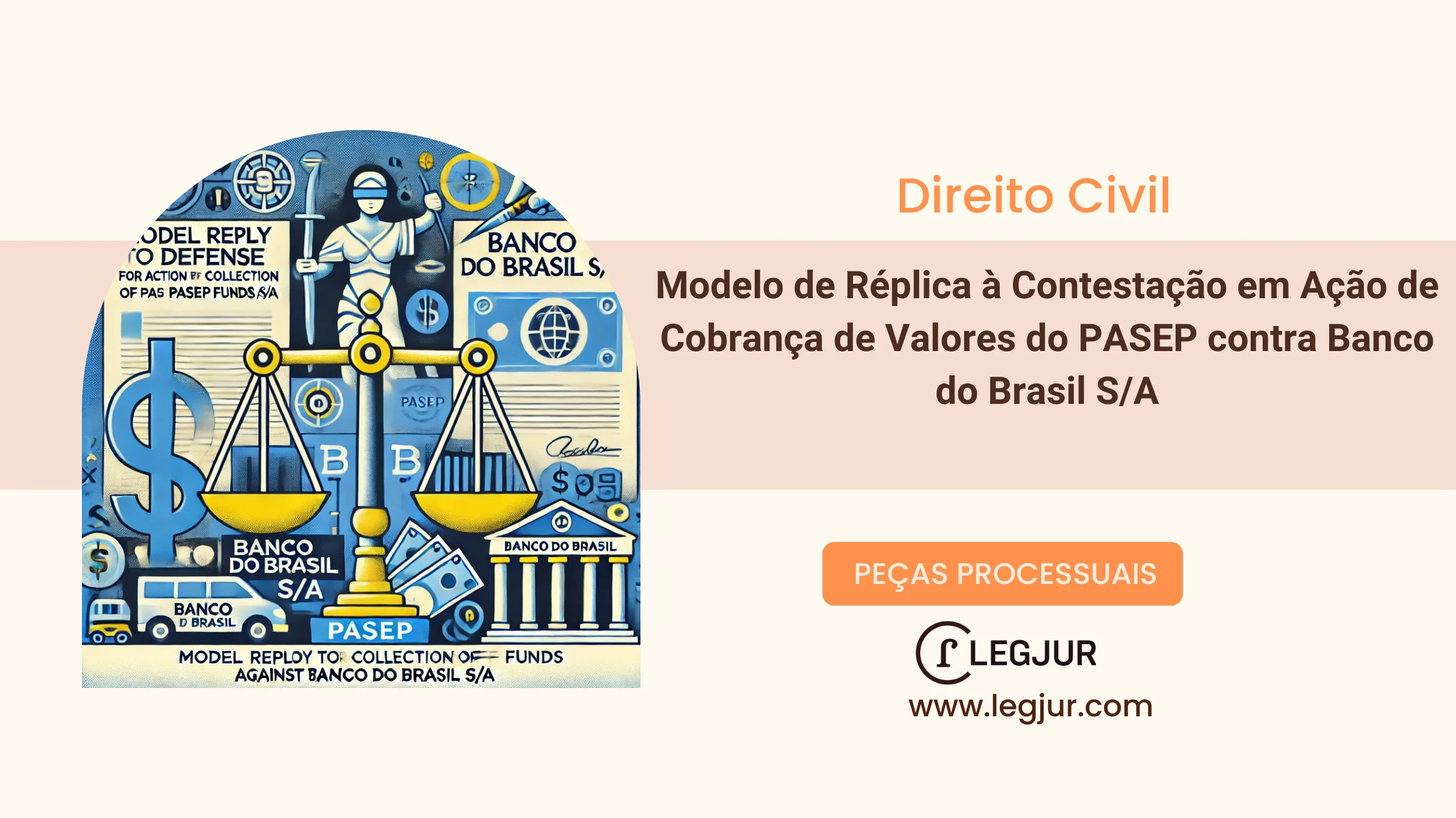 Modelo de Réplica à Contestação em Ação de Cobrança de Valores do PASEP contra Banco do Brasil S/A