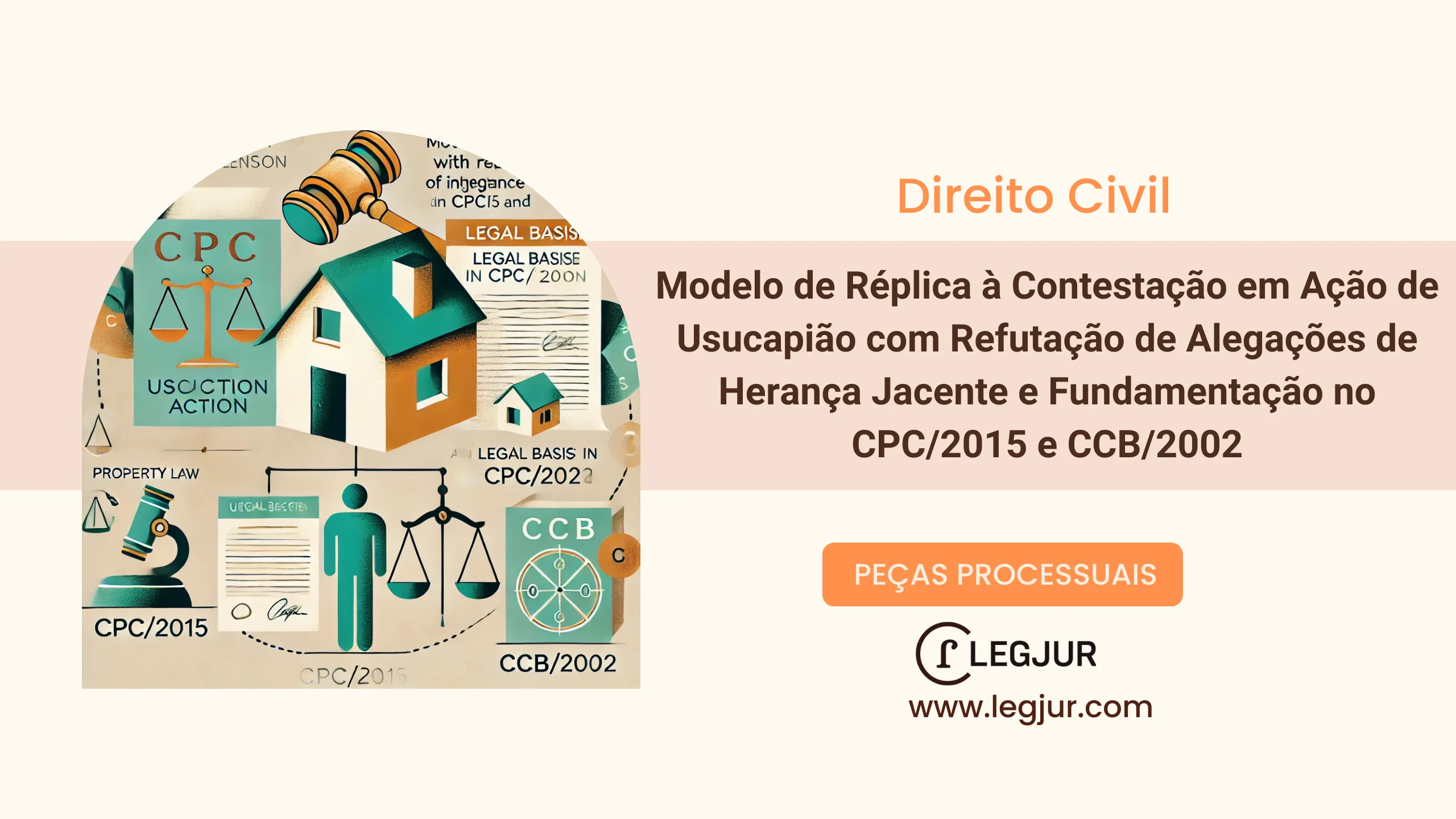 Modelo de Réplica à Contestação em Ação de Usucapião com Refutação de Alegações de Herança Jacente e Fundamentação no CPC/2015 e CCB/2002