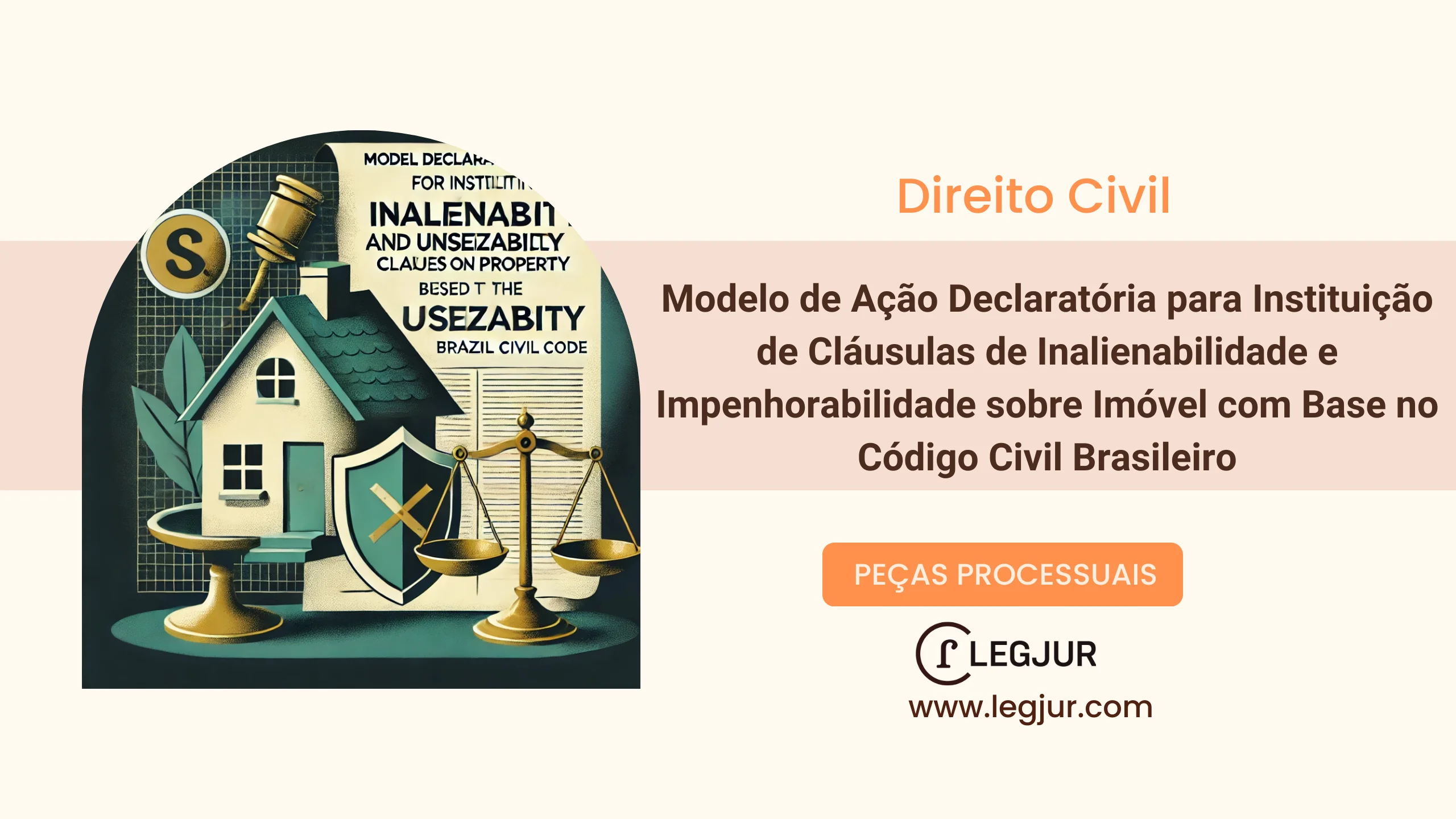 Modelo de Ação Declaratória para Instituição de Cláusulas de Inalienabilidade e Impenhorabilidade sobre Imóvel com Base no Código Civil Brasileiro