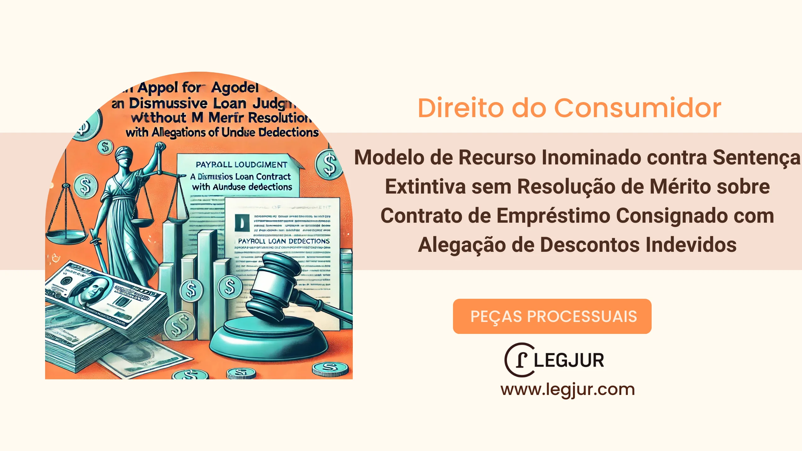 Modelo de Recurso Inominado contra Sentença Extintiva sem Resolução de Mérito sobre Contrato de Empréstimo Consignado com Alegação de Descontos Indevidos