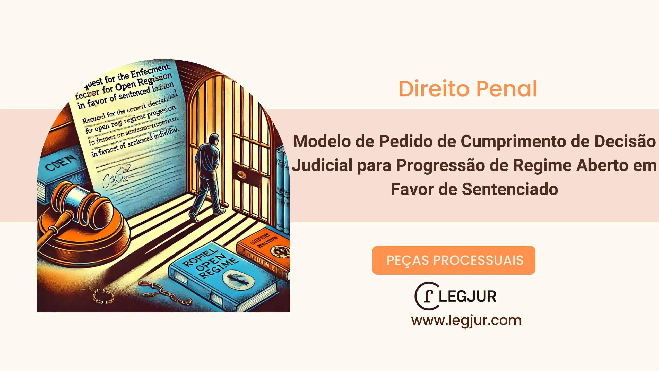 Modelo de Pedido de Cumprimento de Decisão Judicial para Progressão de Regime Aberto em Favor de Sentenciado