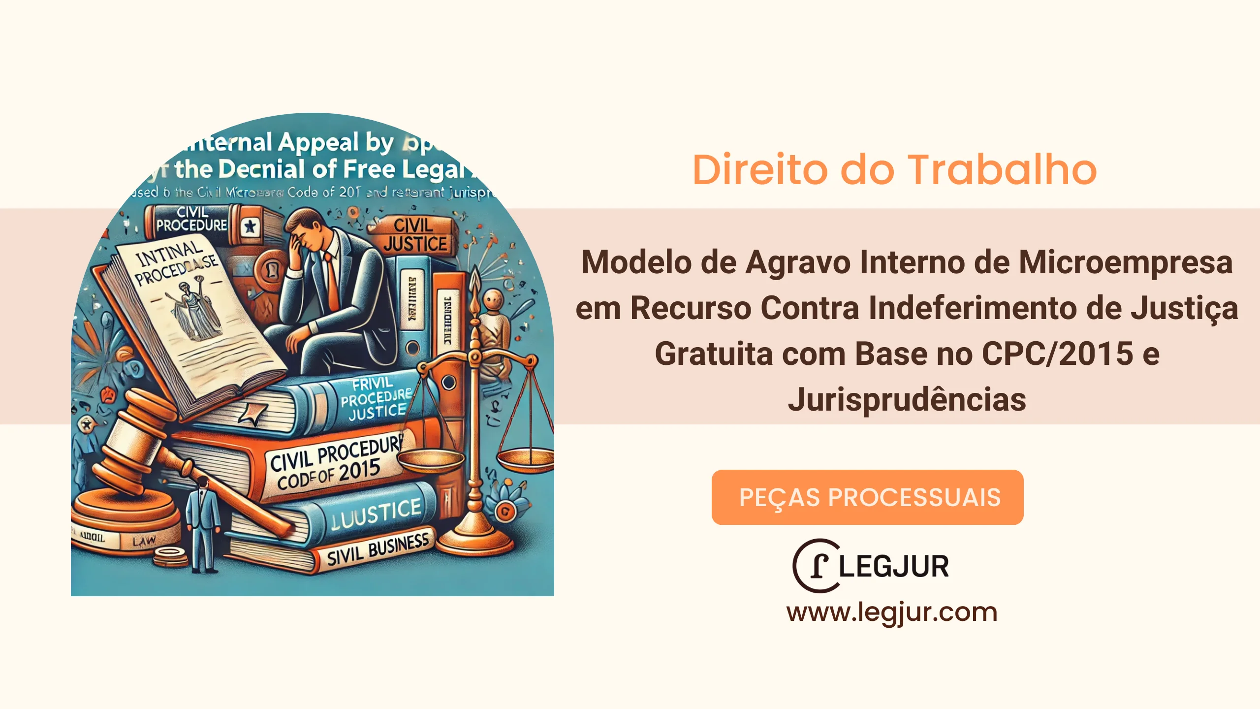 Modelo de Agravo Interno de Microempresa em Recurso Contra Indeferimento de Justiça Gratuita com Base no CPC/2015 e Jurisprudências