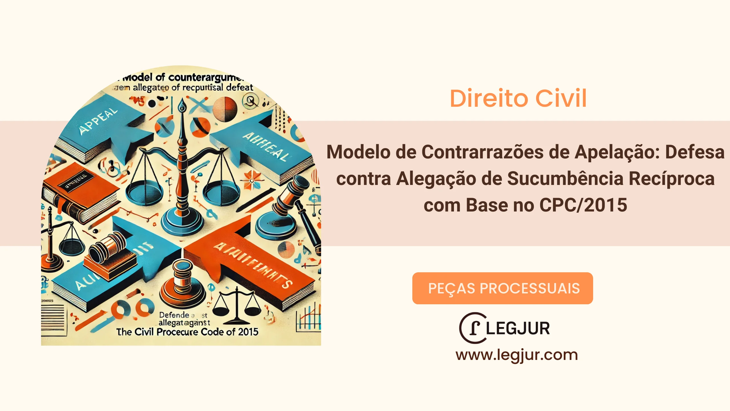 Modelo de Contrarrazões de Apelação: Defesa contra Alegação de Sucumbência Recíproca com Base no CPC/2015