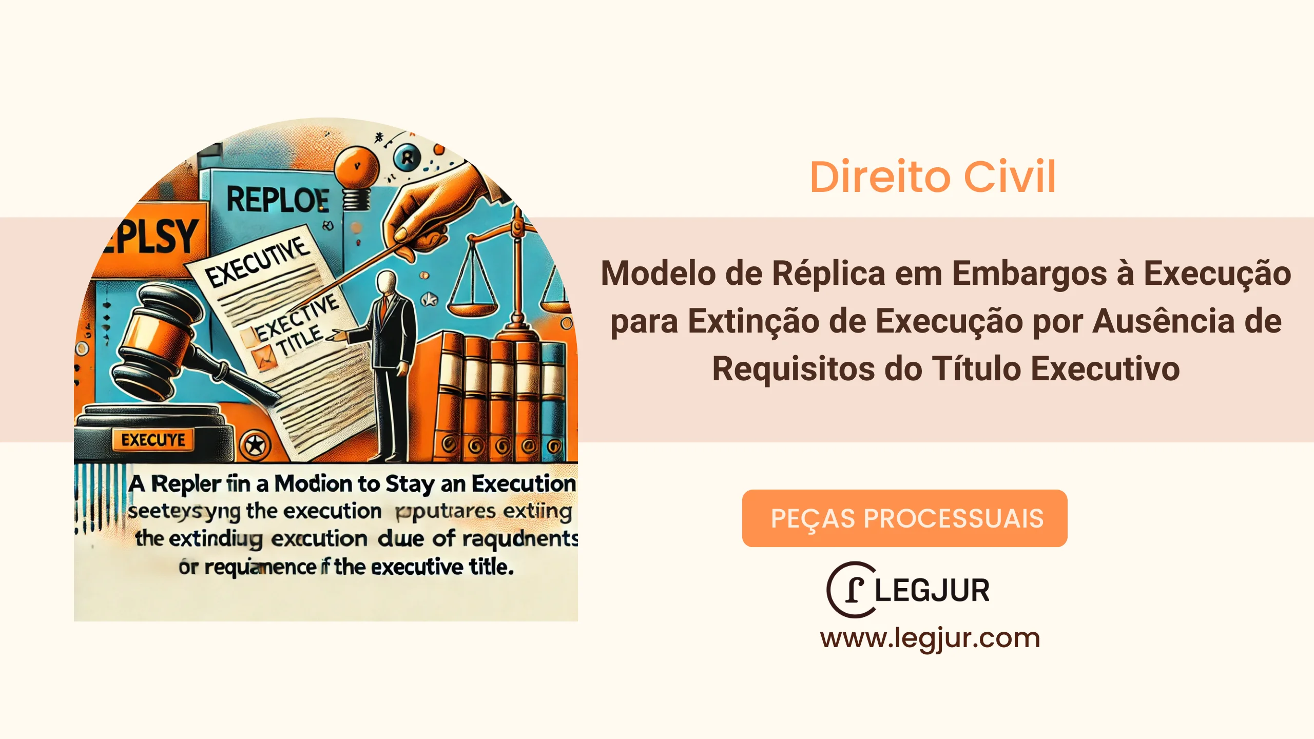 Modelo de Réplica em Embargos à Execução para Extinção de Execução por Ausência de Requisitos do Título Executivo