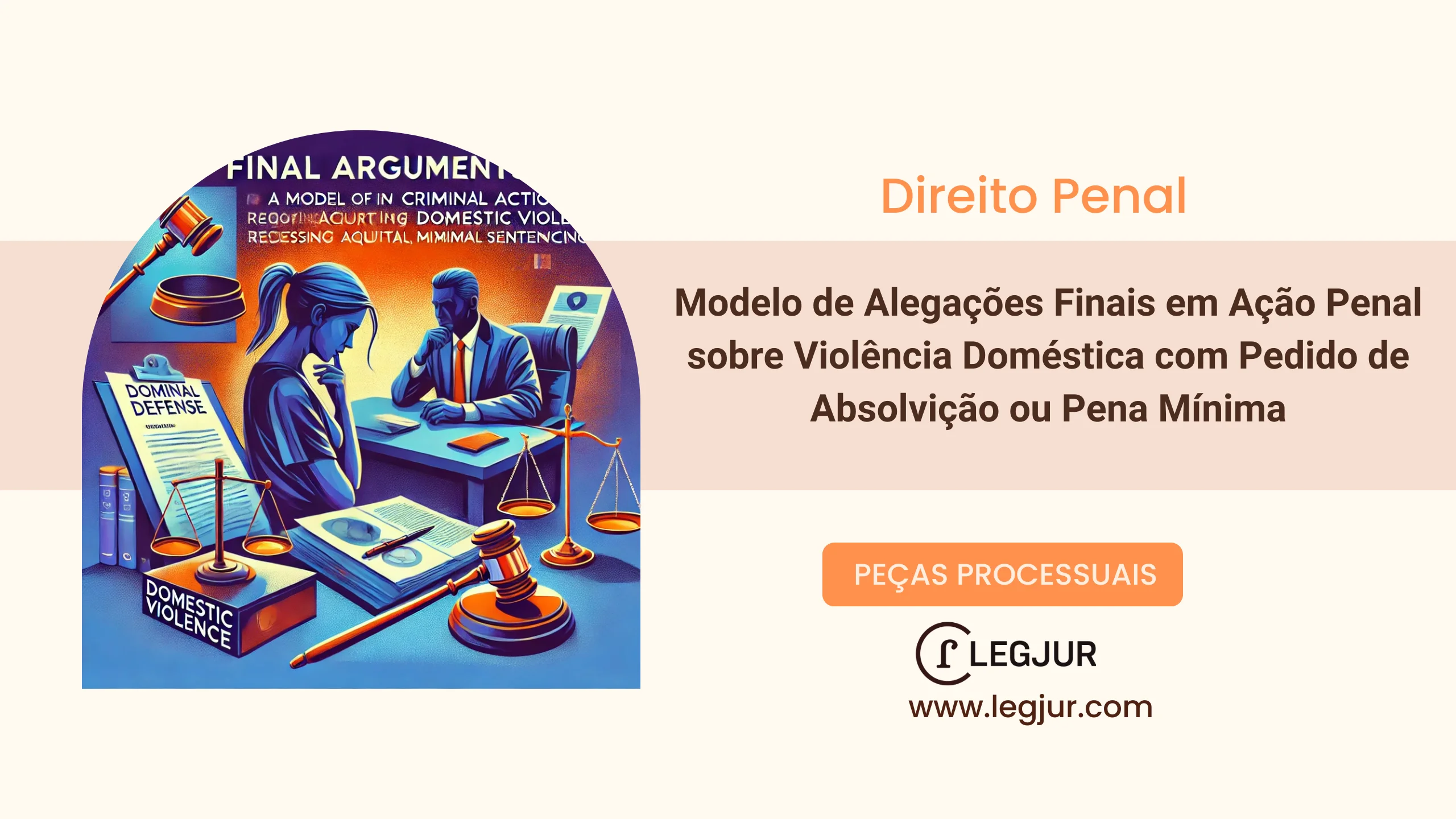 Modelo de Alegações Finais em Ação Penal sobre Violência Doméstica com Pedido de Absolvição ou Pena Mínima