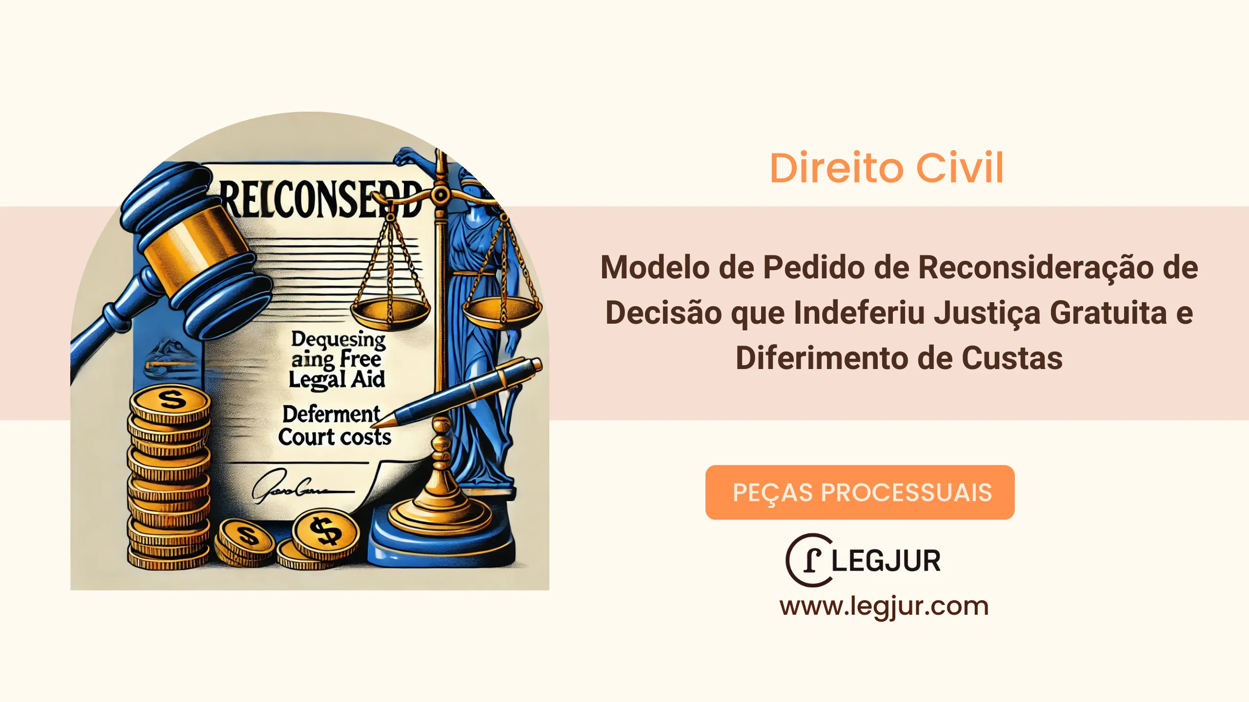 Modelo de Pedido de Reconsideração de Decisão que Indeferiu Justiça Gratuita e Diferimento de Custas