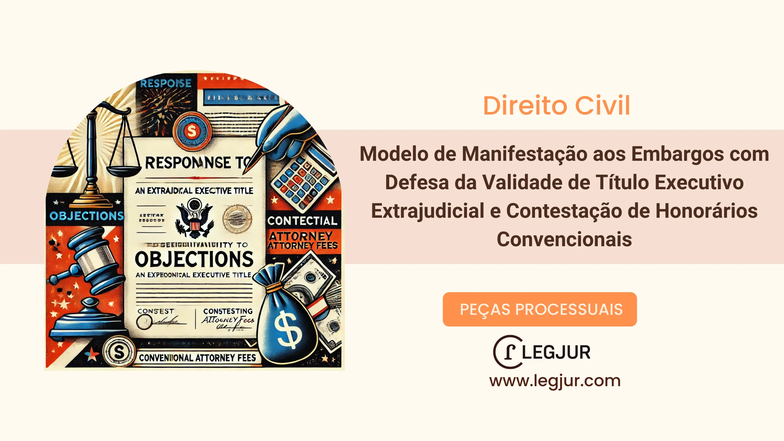 Modelo de Manifestação aos Embargos com Defesa da Validade de Título Executivo Extrajudicial e Contestação de Honorários Convencionais