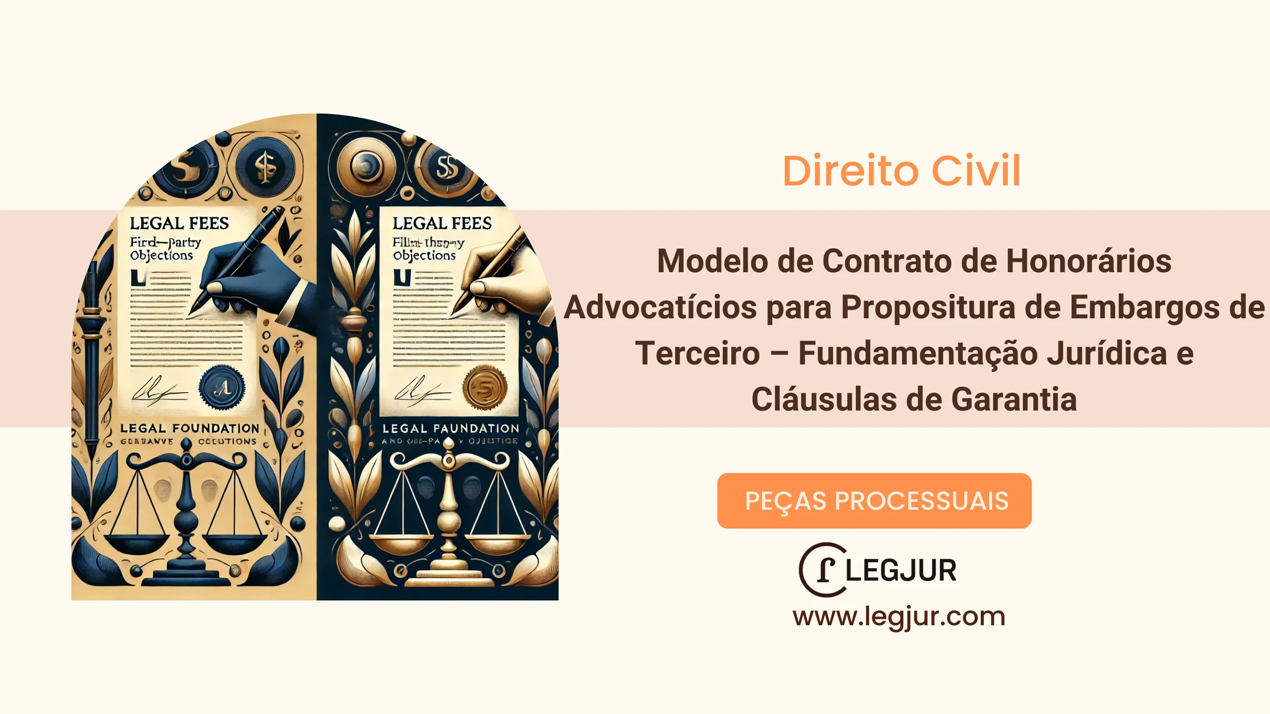 Modelo de Contrato de Honorários Advocatícios para Propositura de Embargos de Terceiro – Fundamentação Jurídica e Cláusulas de Garantia