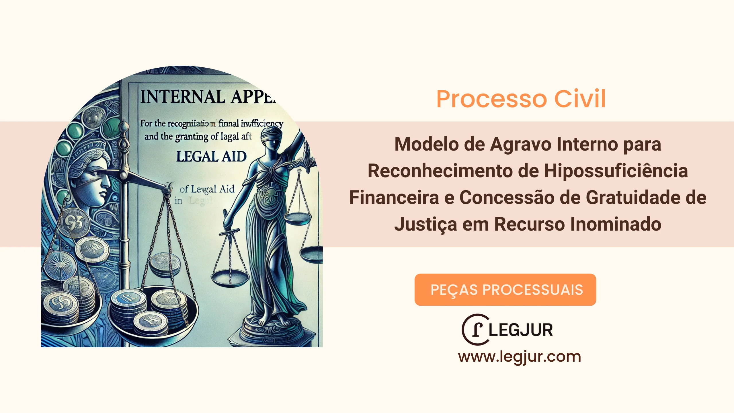 Modelo de Agravo Interno para Reconhecimento de Hipossuficiência Financeira e Concessão de Gratuidade de Justiça em Recurso Inominado