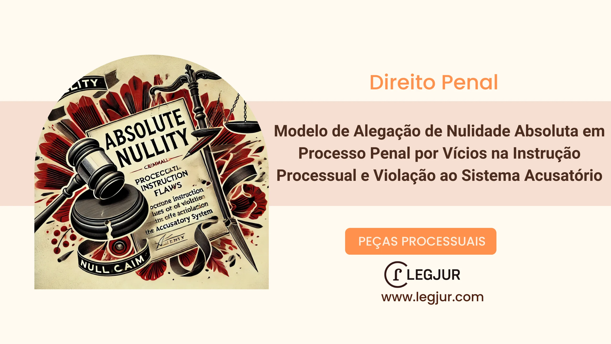 Modelo de Alegação de Nulidade Absoluta em Processo Penal por Vícios na Instrução Processual e Violação ao Sistema Acusatório