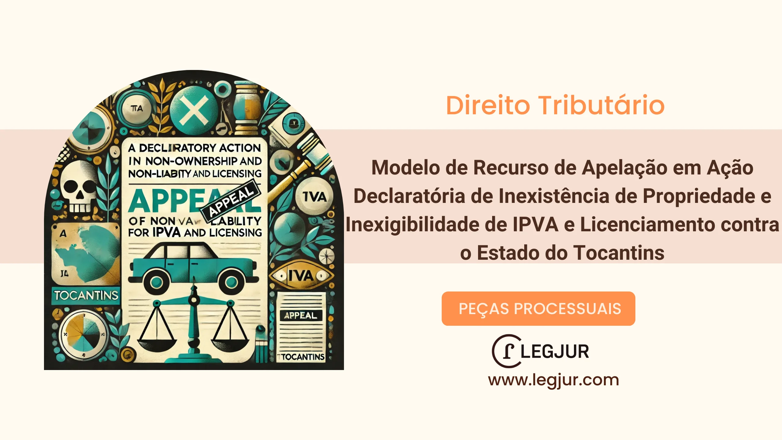 Modelo de Recurso de Apelação em Ação Declaratória de Inexistência de Propriedade e Inexigibilidade de IPVA e Licenciamento contra o Estado do Tocantins